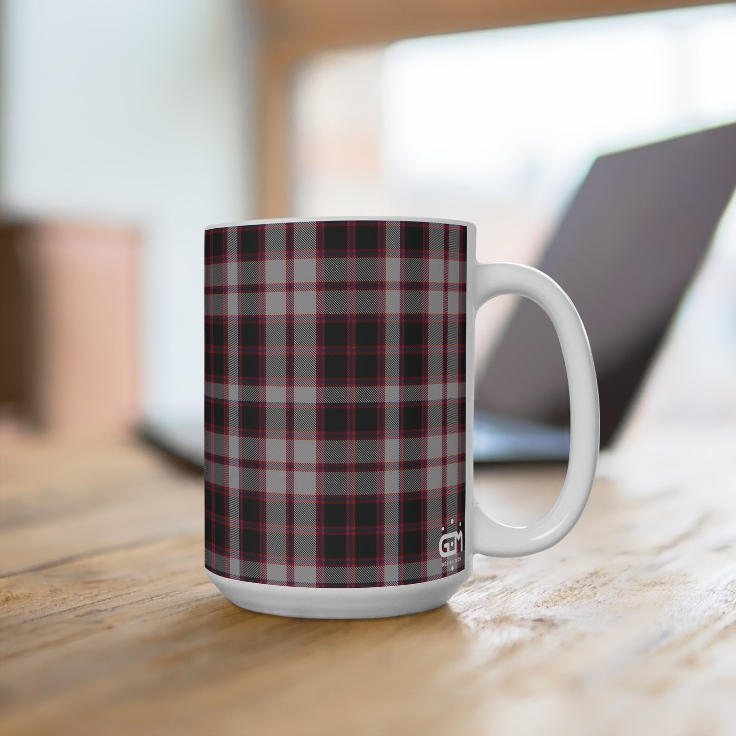 Scottish Tartan Mug 15oz, MacPherson Tartan