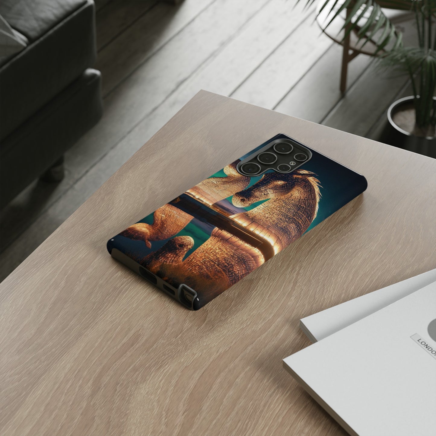Kelpies Northern Lights Art Phone Case, Scotland, Various