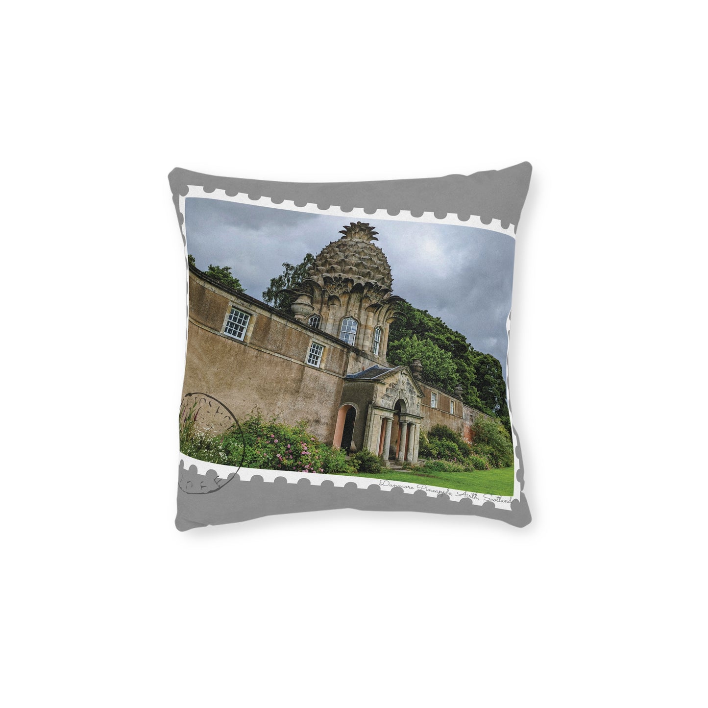 Dunmore Pineapple Photo Stamp Square Cushion, Various Sizes