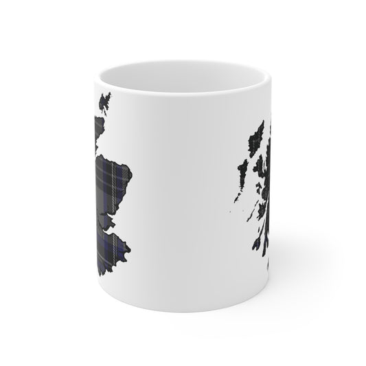 Scotland Map Mug 11oz, Hood Tartan