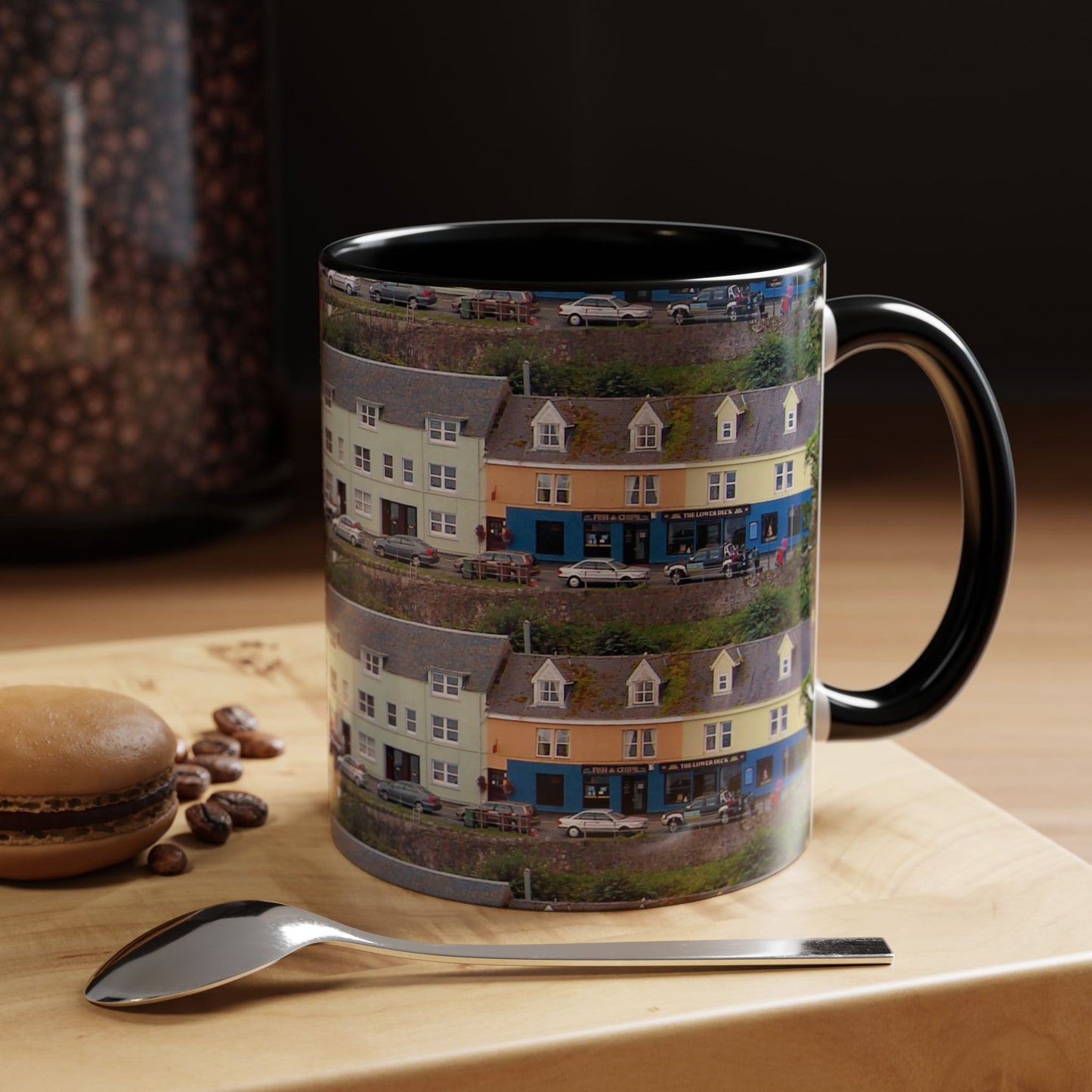 Tasses décoratives Écosse en gros plan - Scènes variées (noir)