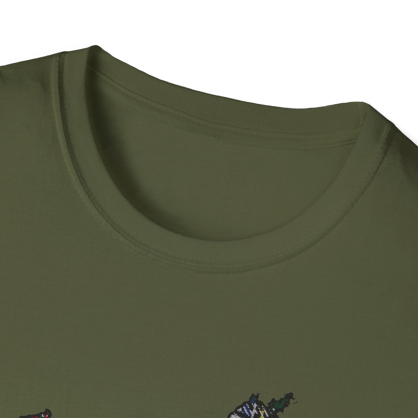 Tartan Scotland Map Softstyle Unisex T-Shirt - Stewart Tartan Tee