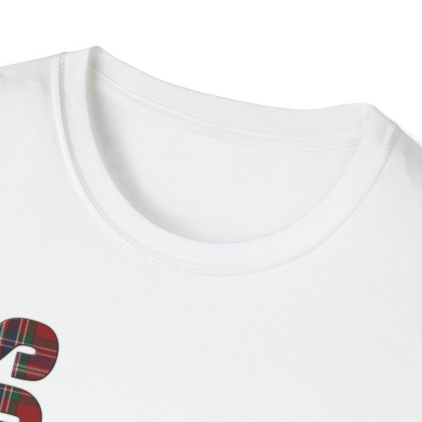 Tartan Scotland Lettrage Softstyle T-shirt unisexe, MacFarlane Tartan Tee