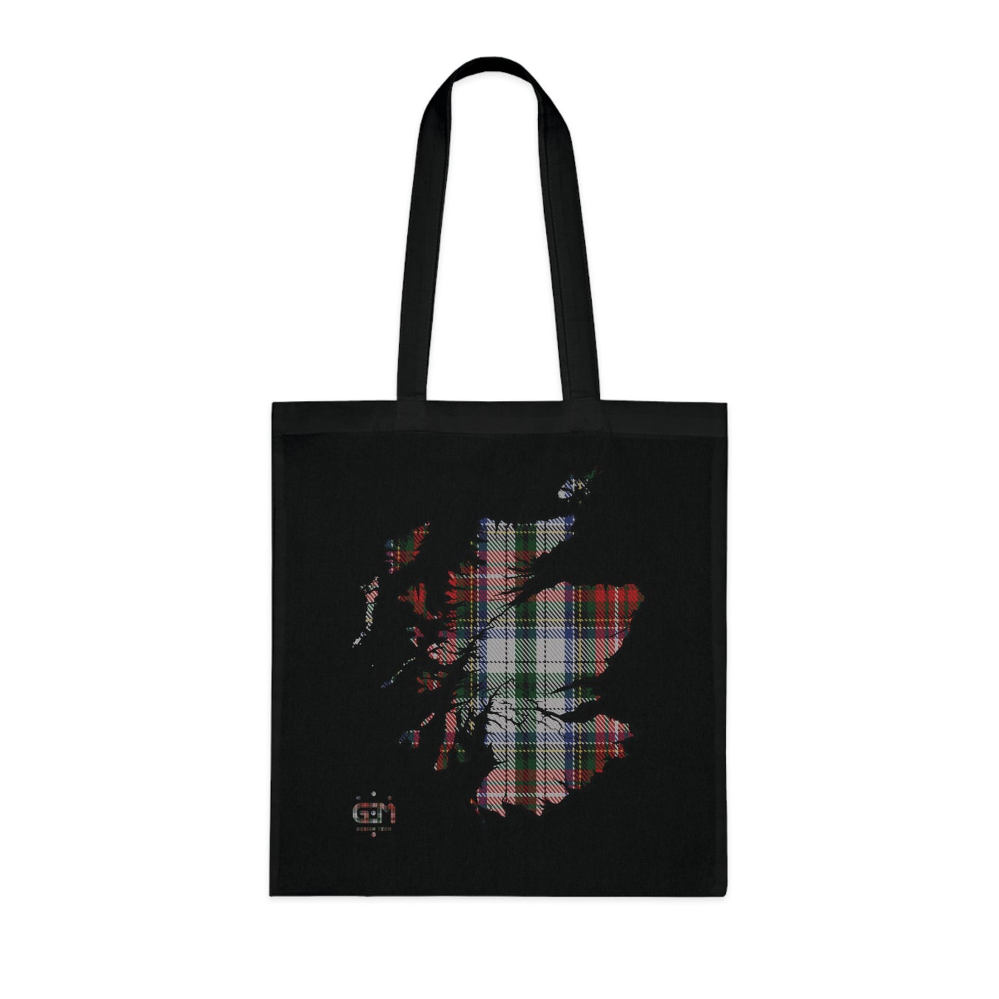 Sac fourre-tout en coton réversible avec carte tartan d'Écosse - Stewart Tartan