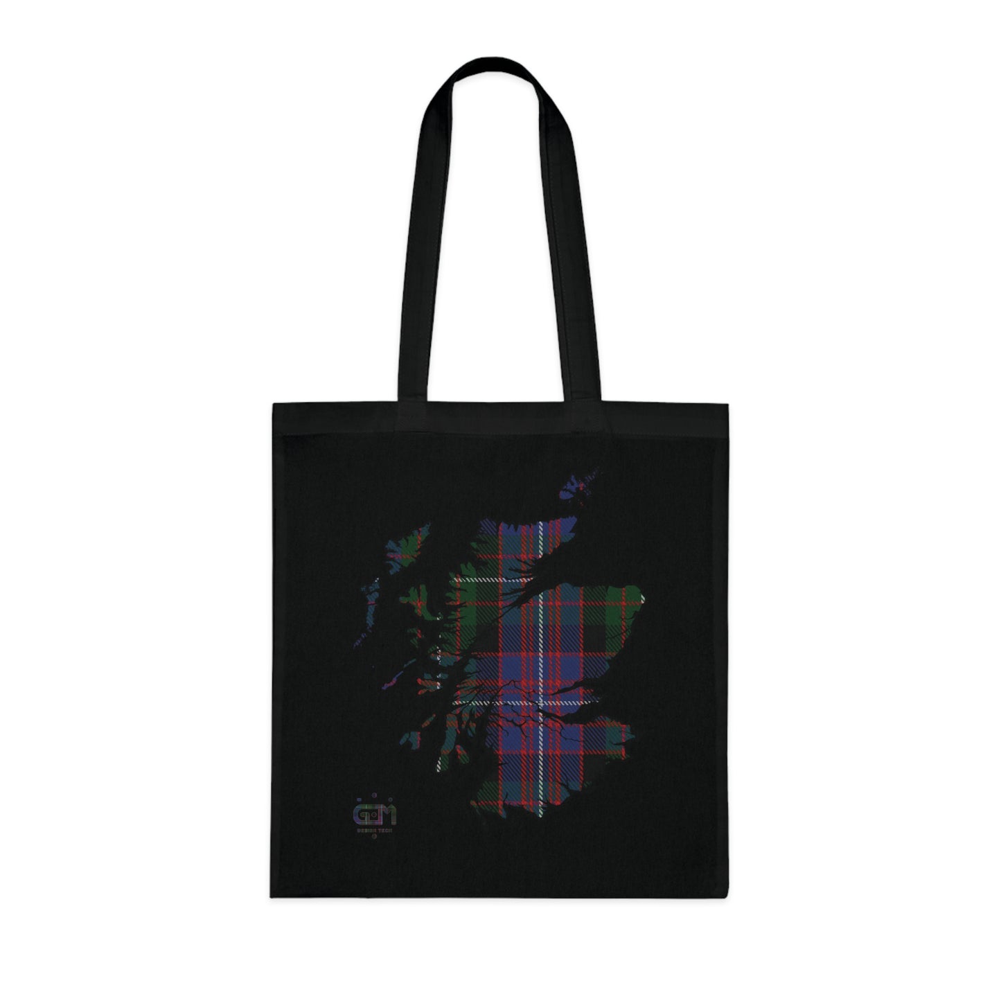 Sac fourre-tout en coton réversible avec carte tartan d'Écosse - Rankin Tartan