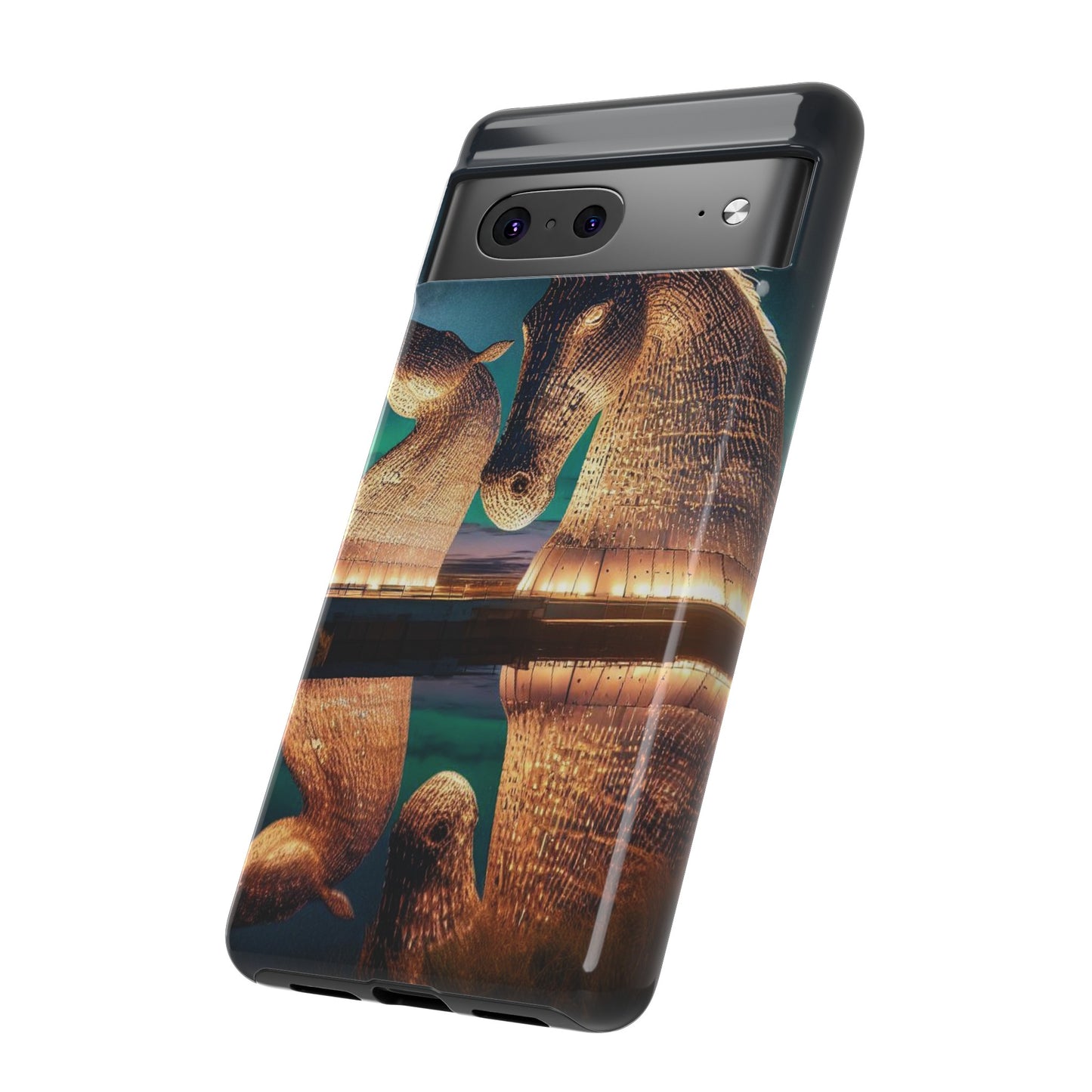 Kelpies Northern Lights Art Phone Case, Scotland, Various