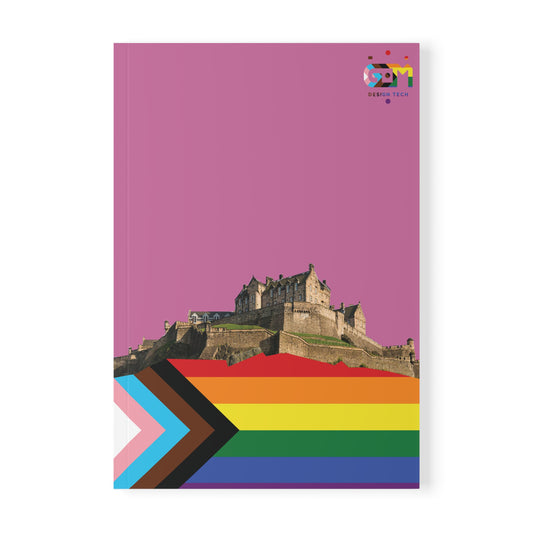 Edinburgh Castle Pride Progress Rockface Softcover Notebook, A5