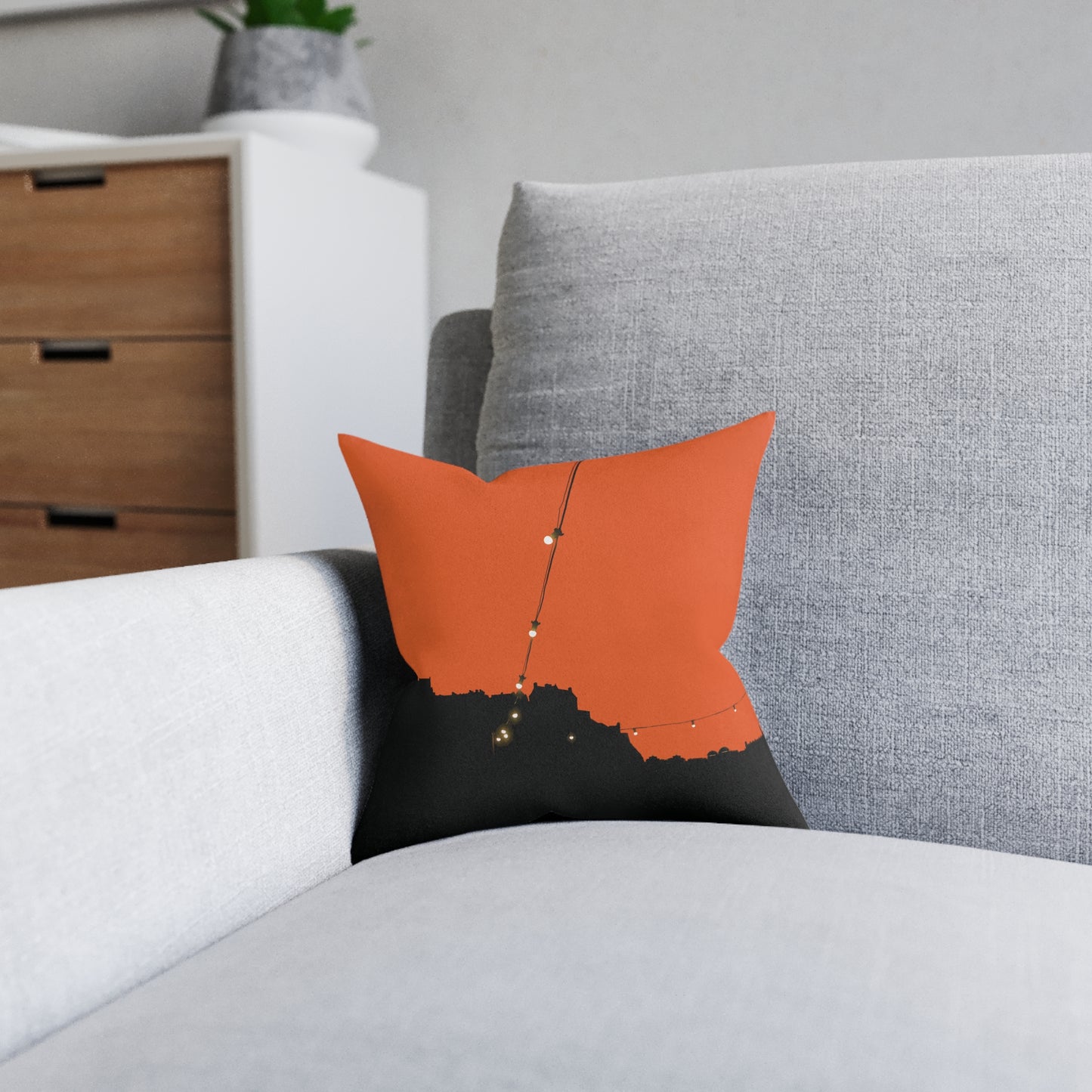 Coussins carrés Scotland Art Silhouette : différentes tailles