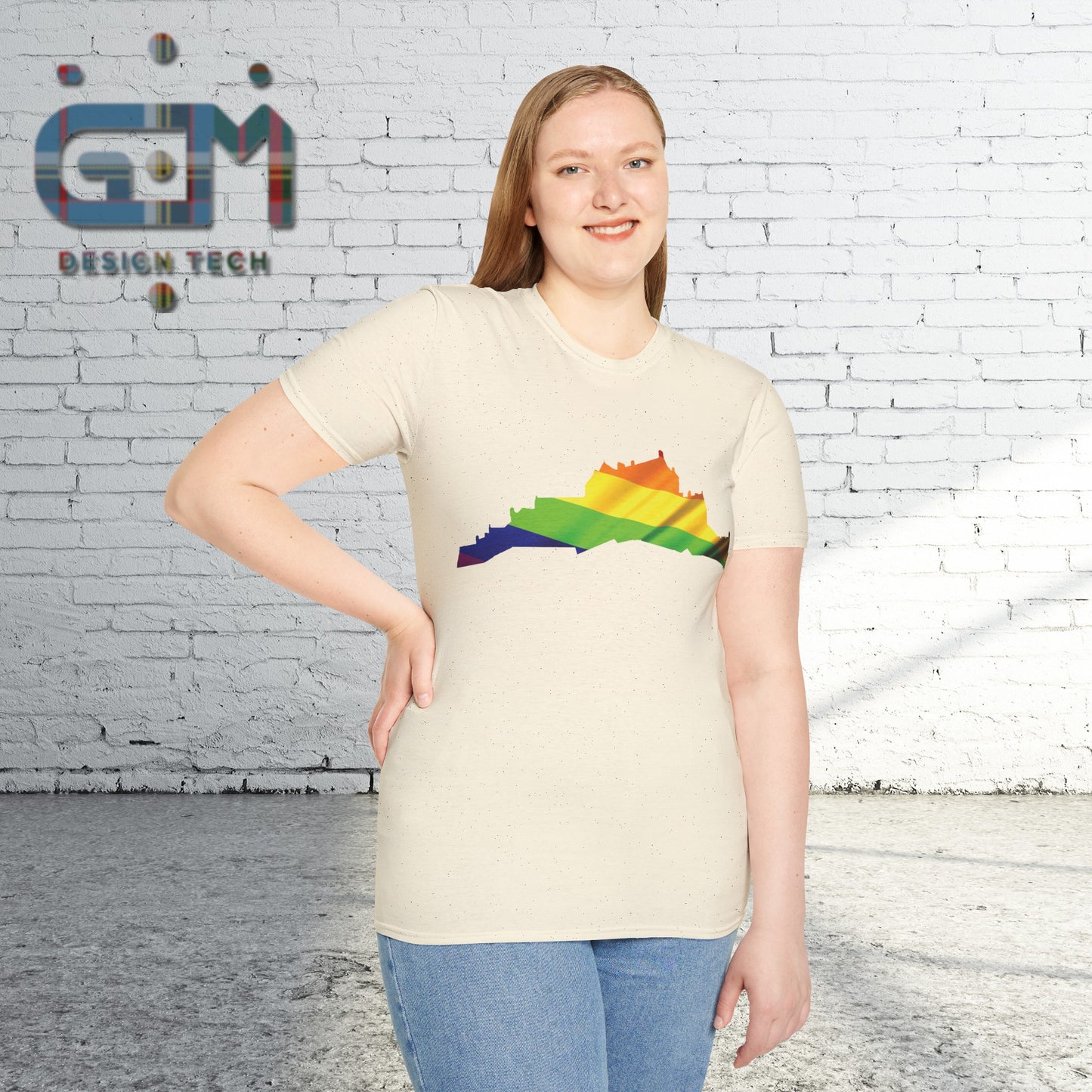 Edinburgh Castle Pride Flag Art Unisex T-Shirt