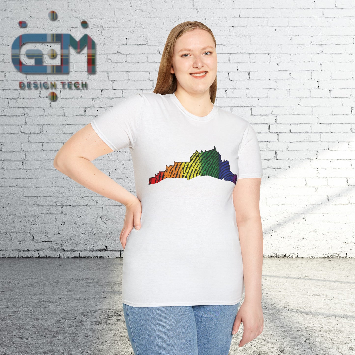 Edinburgh Castle Pride Fingerprint Art Unisex T-Shirt