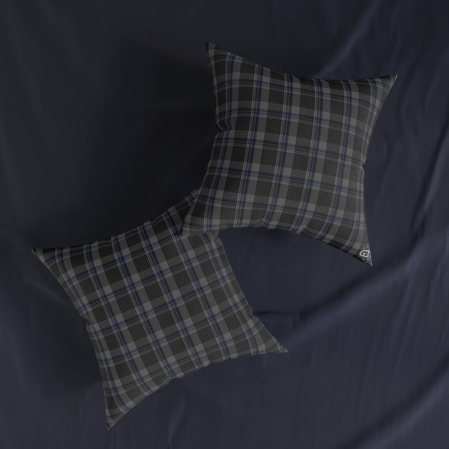 Coussin Carré Réversible : Capuche Tartan, Différentes Tailles
