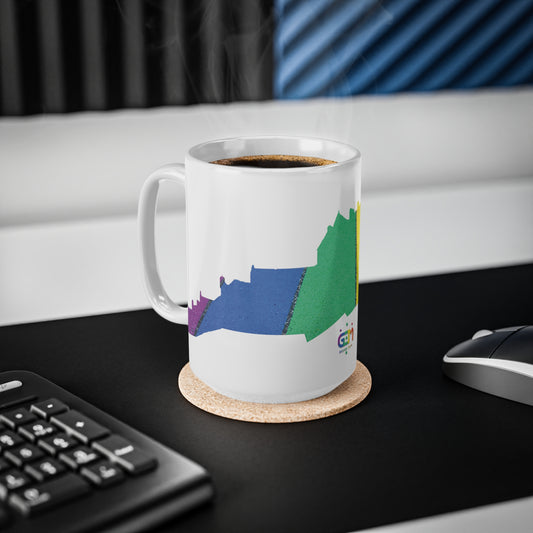 Edinburgh Castle Pride Road Art Mug, White