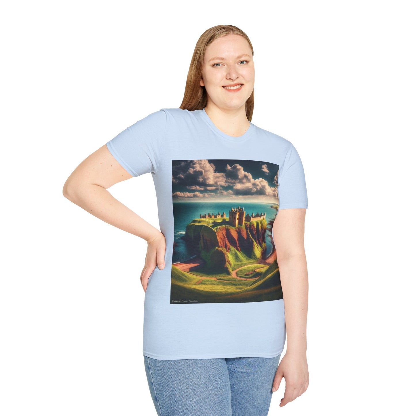 Dunnottar Castle - Stonehaven Softstyle T-Shirt, Unisex Tee, Scottish Landmarks, Various Colours