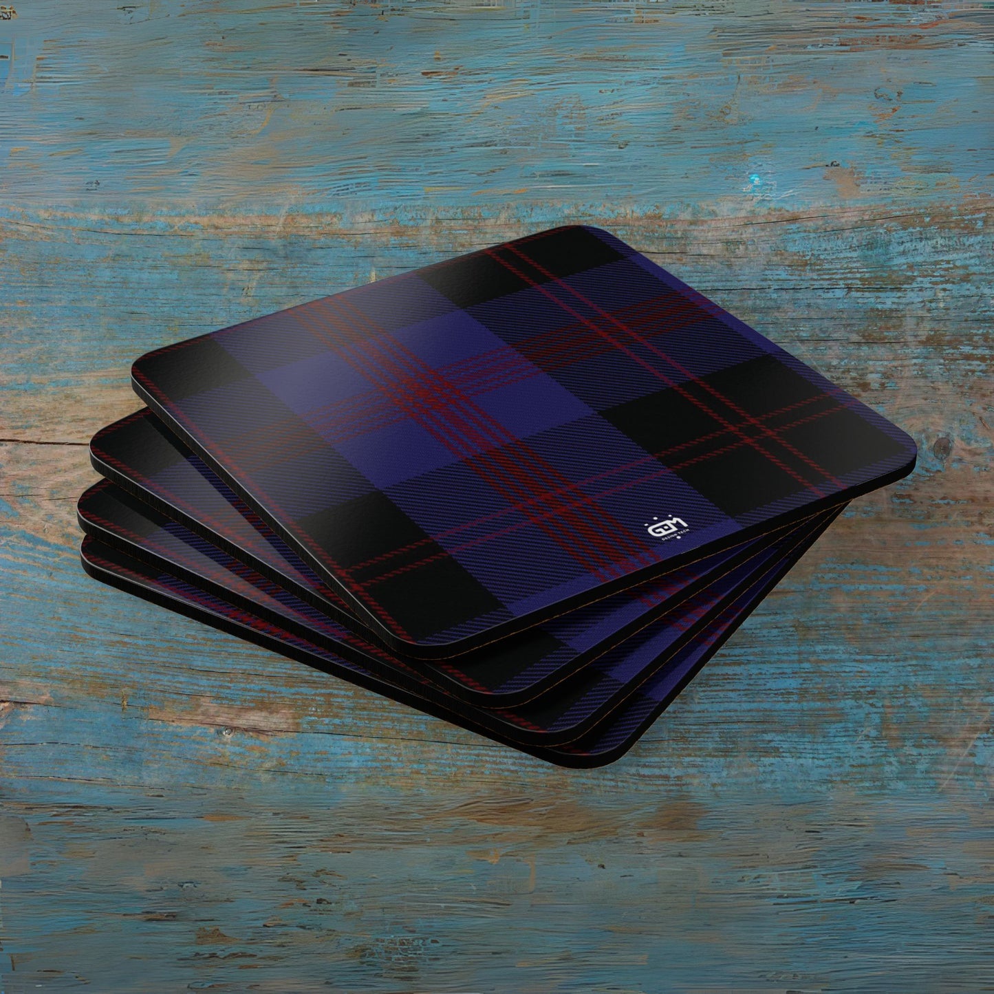 Scottish Tartan Cork Coaster Set (A-F)