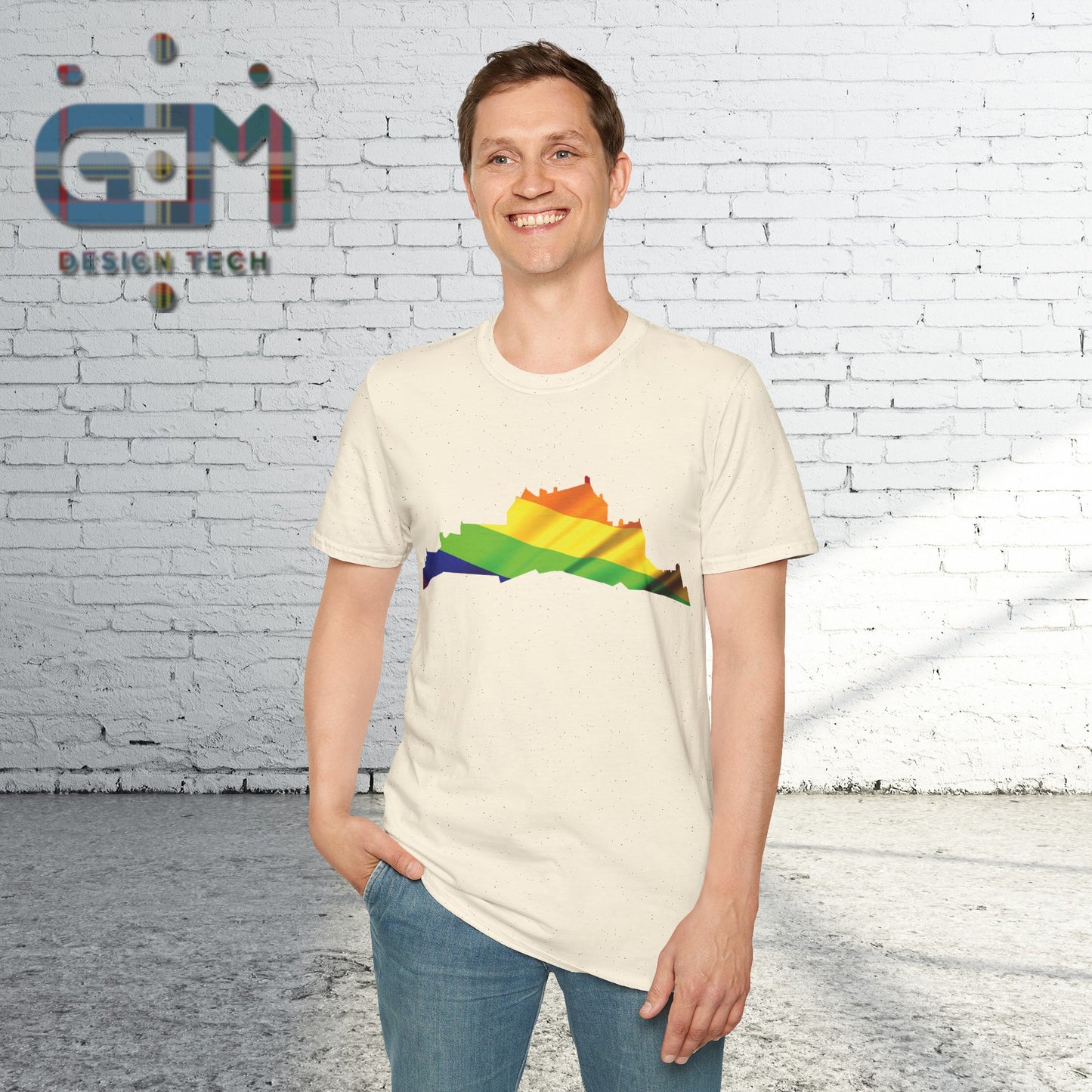 Edinburgh Castle Pride Flag Art Unisex T-Shirt