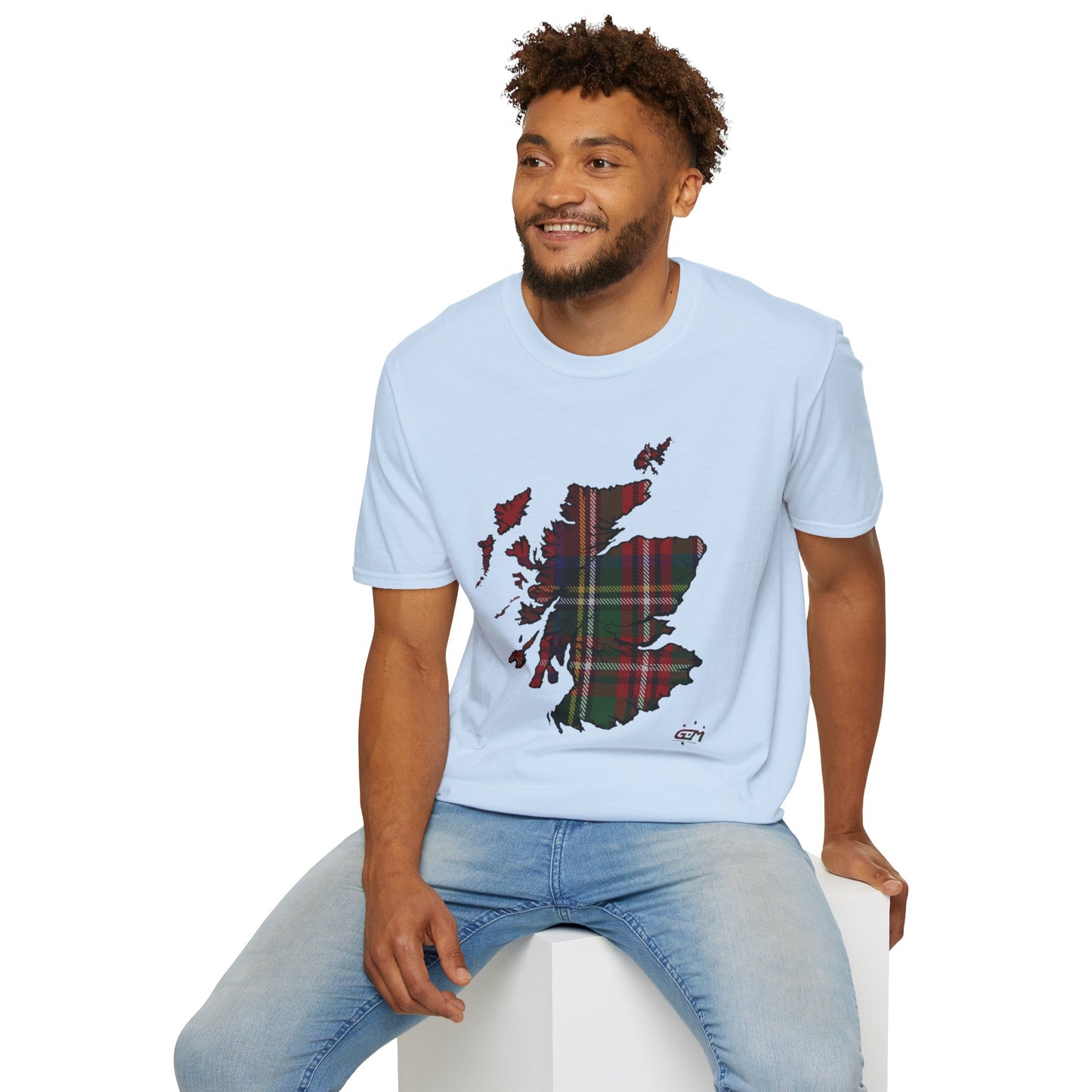 Tartan Scotland Map Softstyle Unisex T-Shirt - Stewart Royal Tartan Tee
