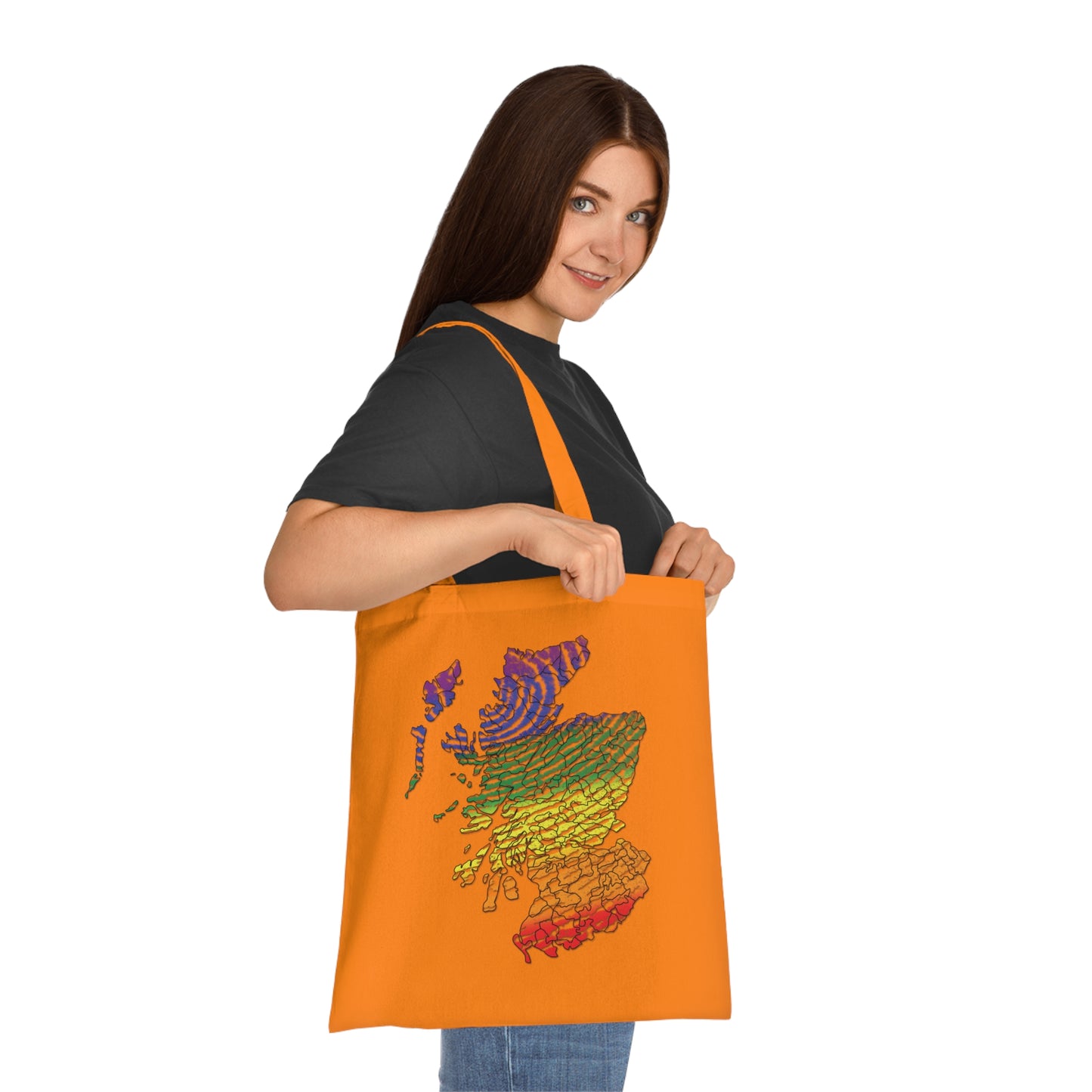 Carte du clan d'empreintes digitales Scotland Pride Tote bag doublé