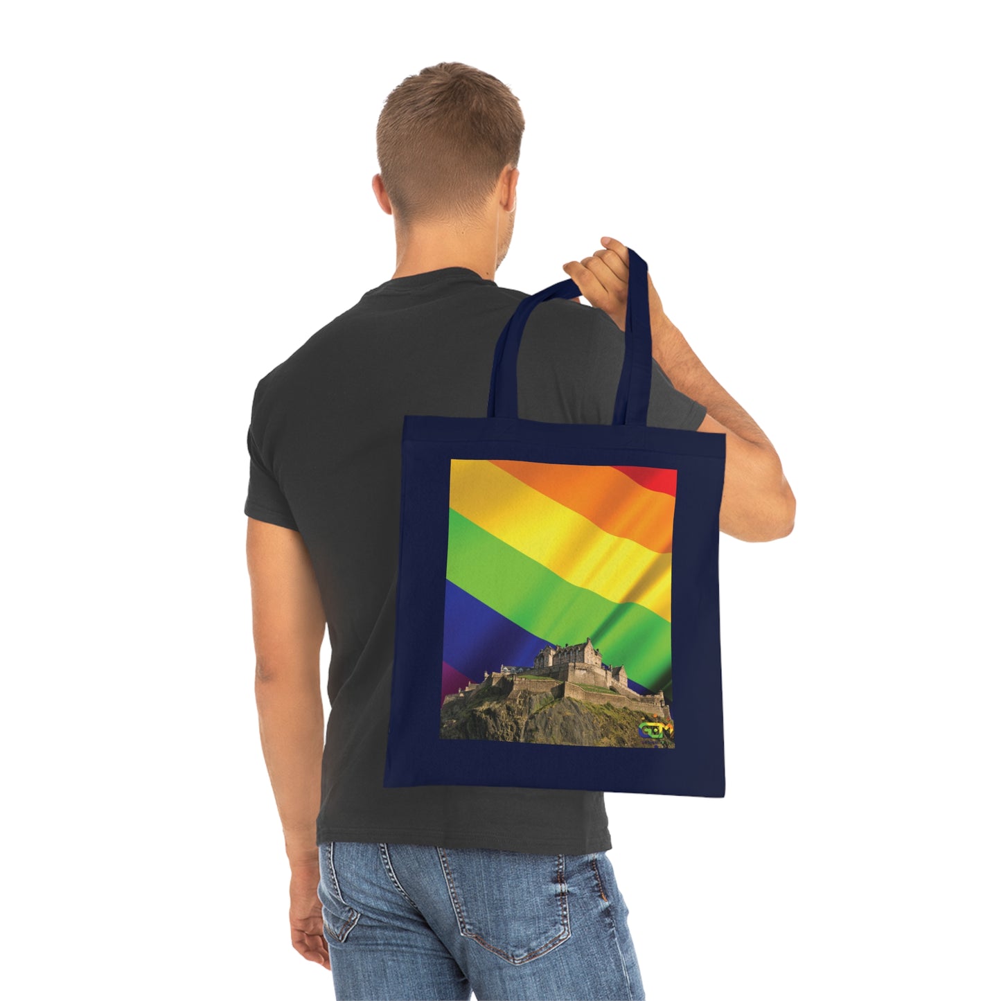 Ciel de drapeau de fierté du château d'Édimbourg Tote bag doublé