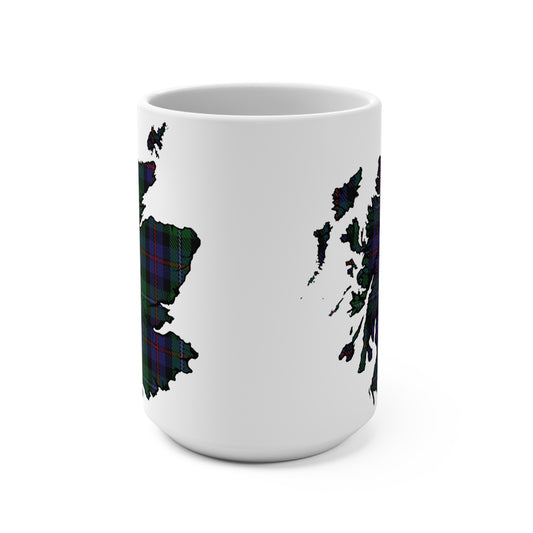Scotland Map Mug 15oz, Argyle Tartan