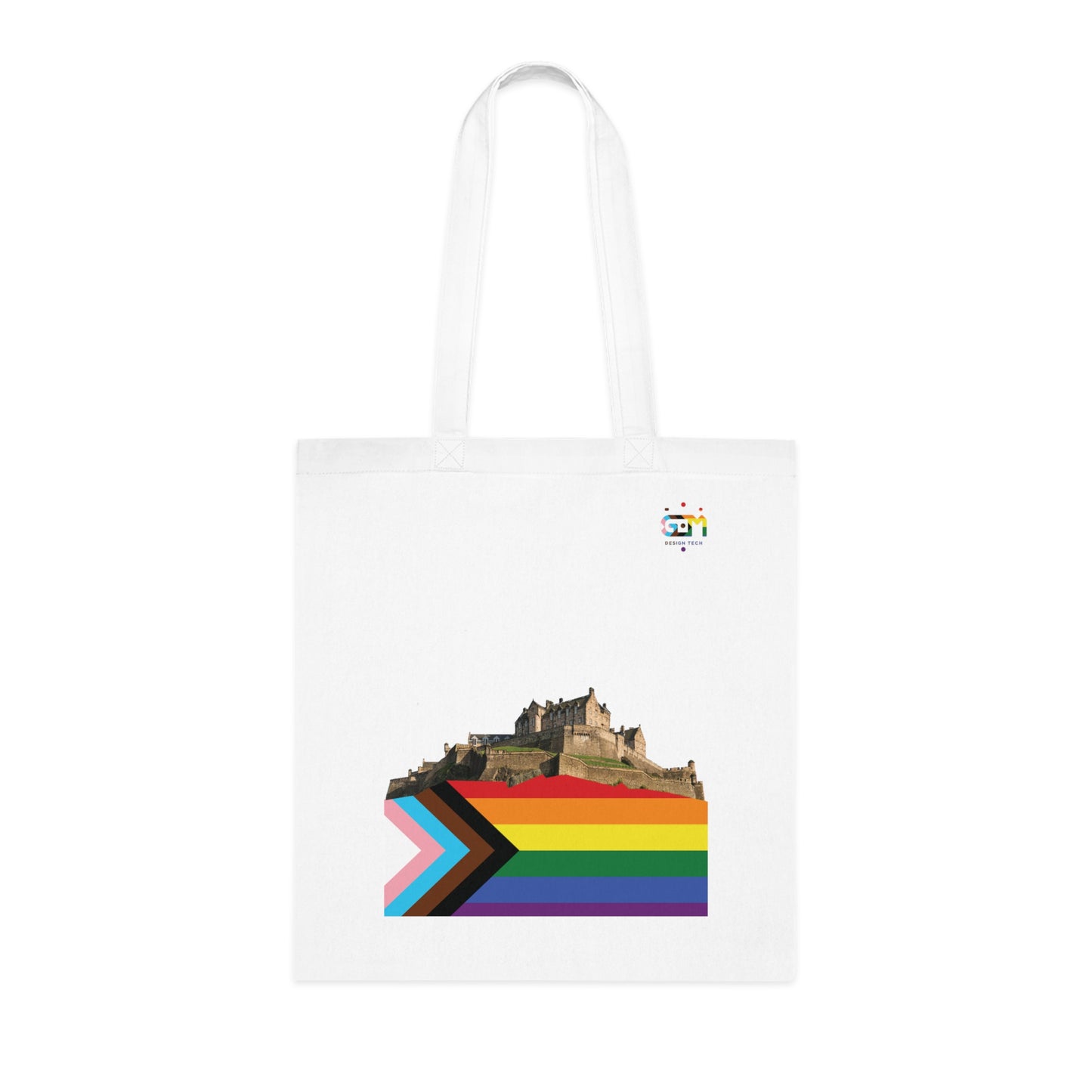 Pride Progress Rock Edinburgh Castle Cotton Tote Bag