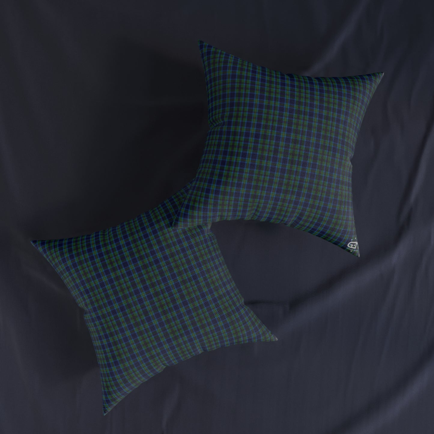 Coussin Carré Réversible : Miller Tartan, Différentes Tailles