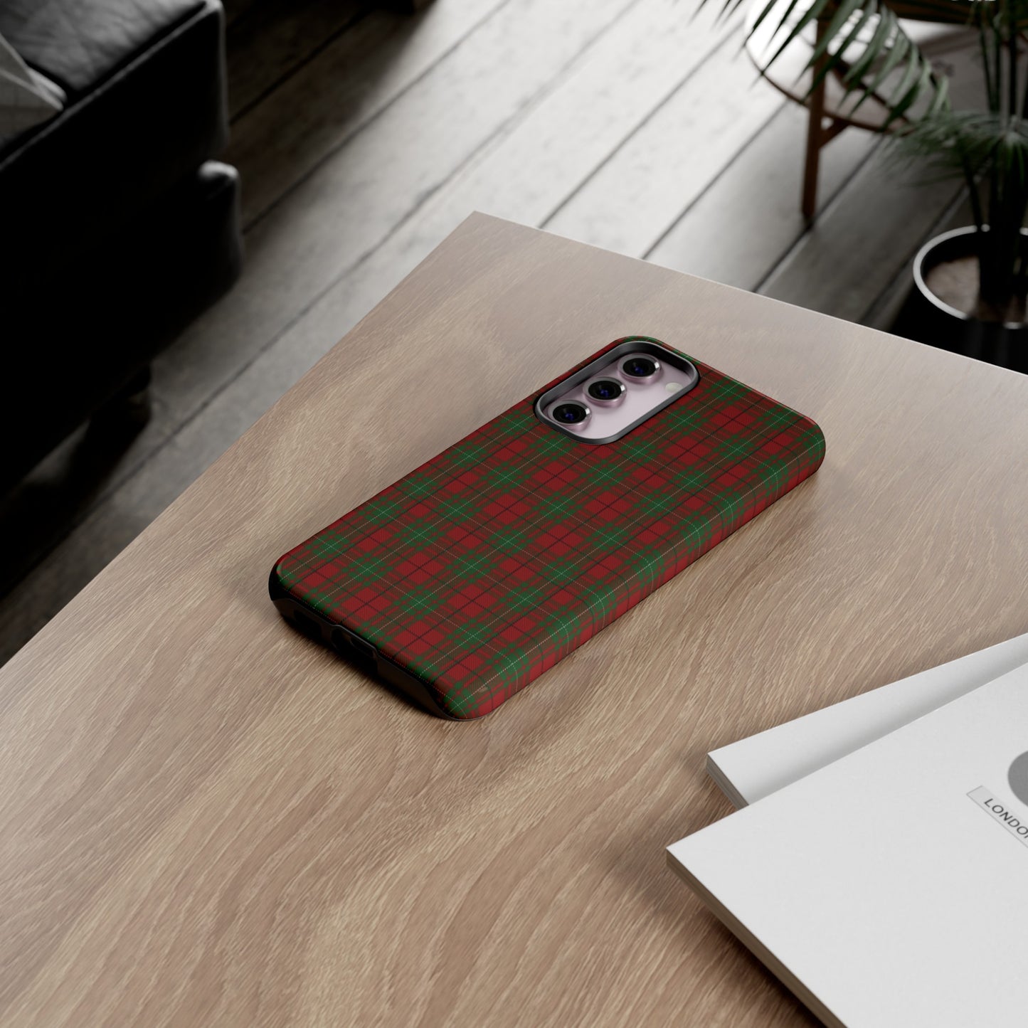 Étui de téléphone à motif tartan écossais - MacAuley, Divers
