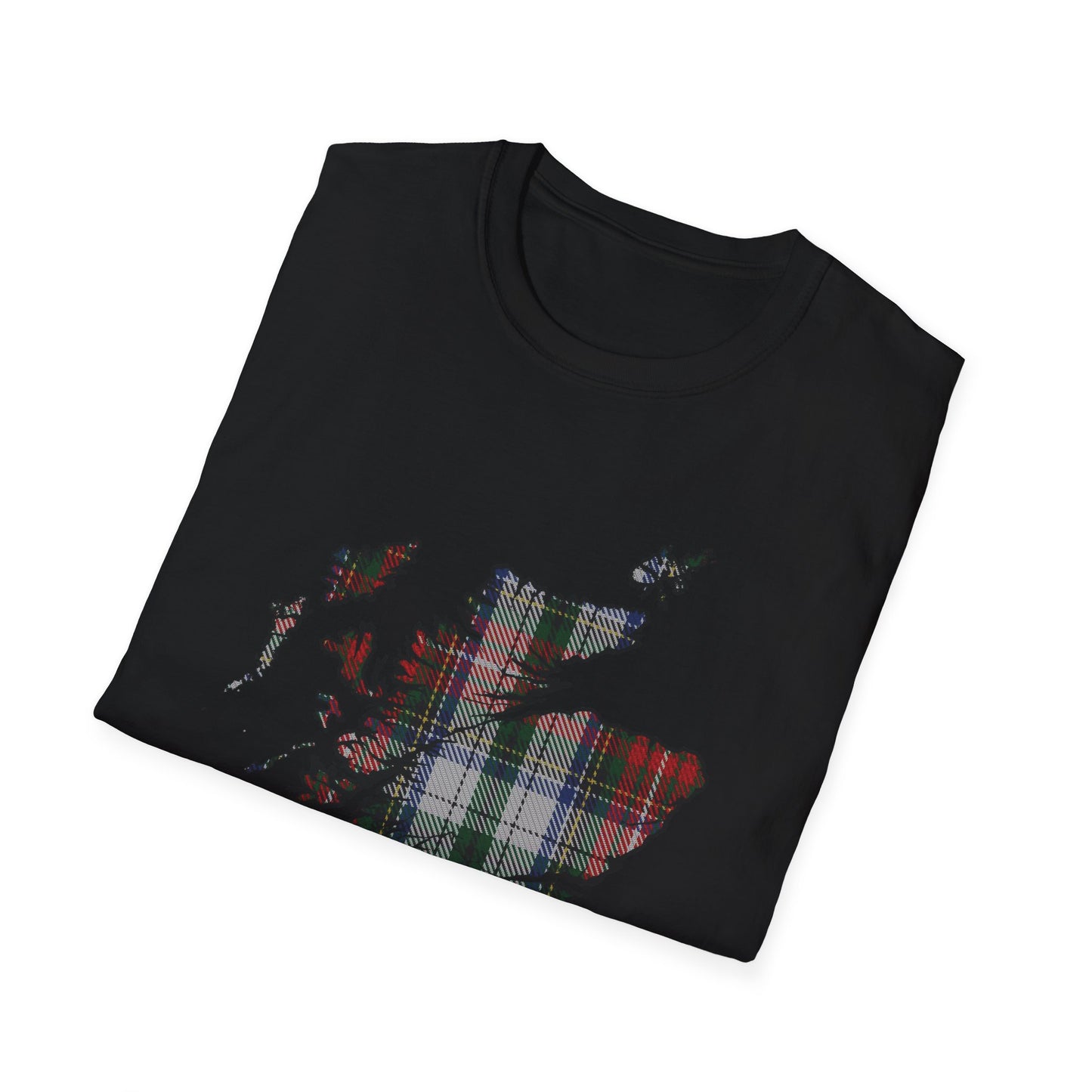 Tartan Scotland Map Softstyle Unisex T-Shirt - Stewart Tartan Tee