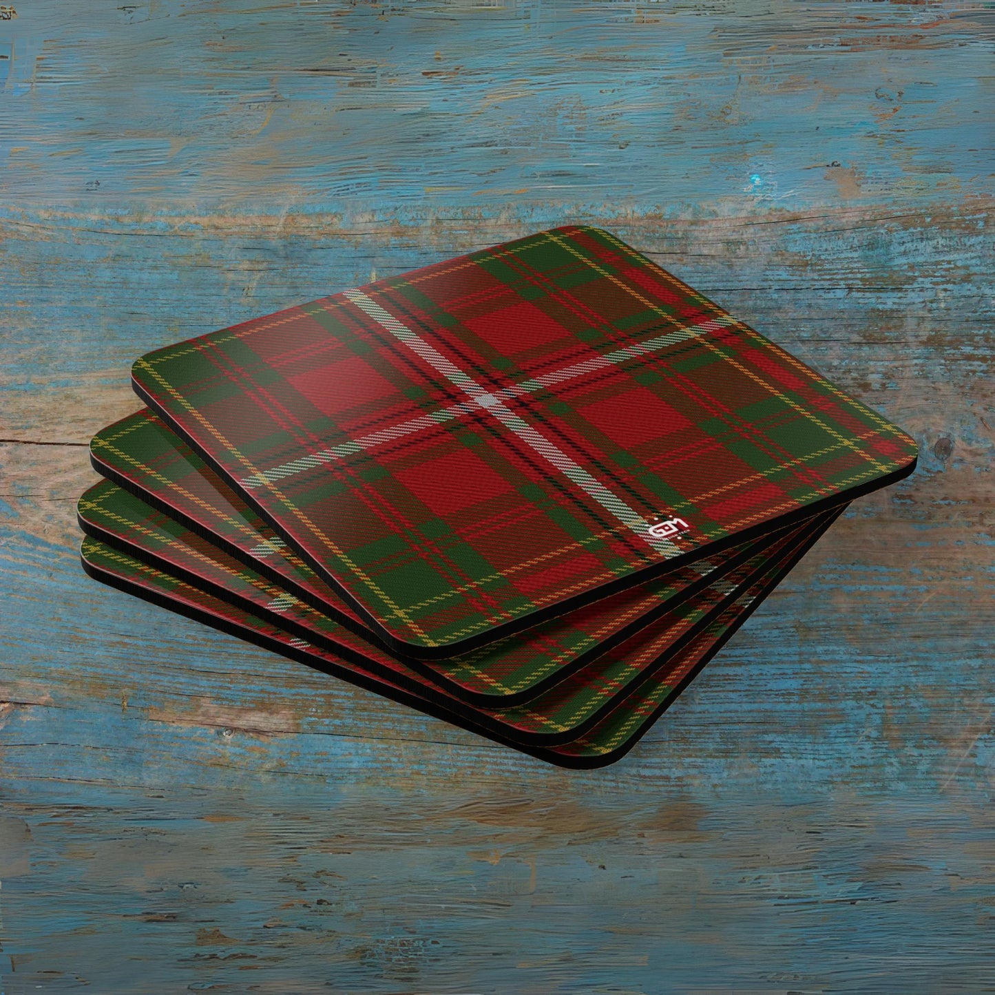 Scottish Tartan Cork Coaster Set (G-L)
