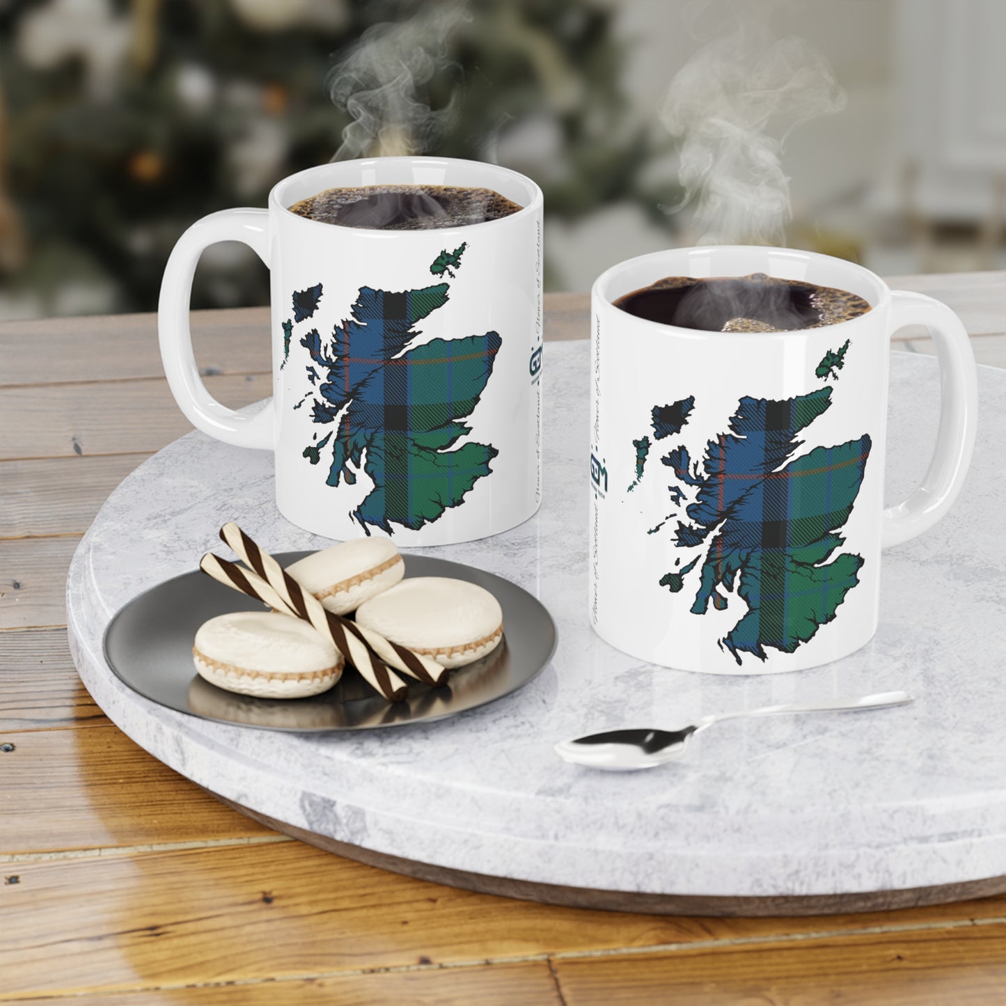 Tasse de carte de tartan d’Écosse - Tartan de fleur d’Écosse, différentes tailles