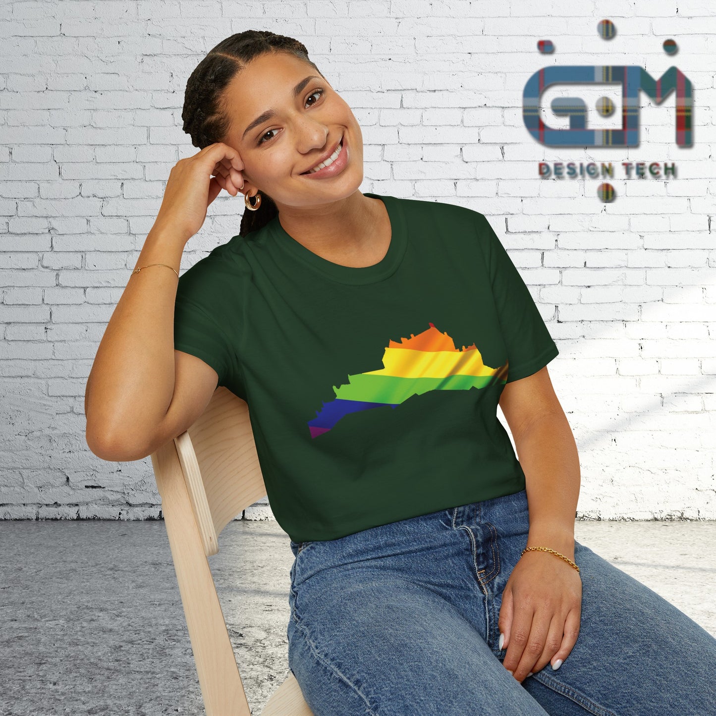 Edinburgh Castle Pride Flag Art Unisex T-Shirt