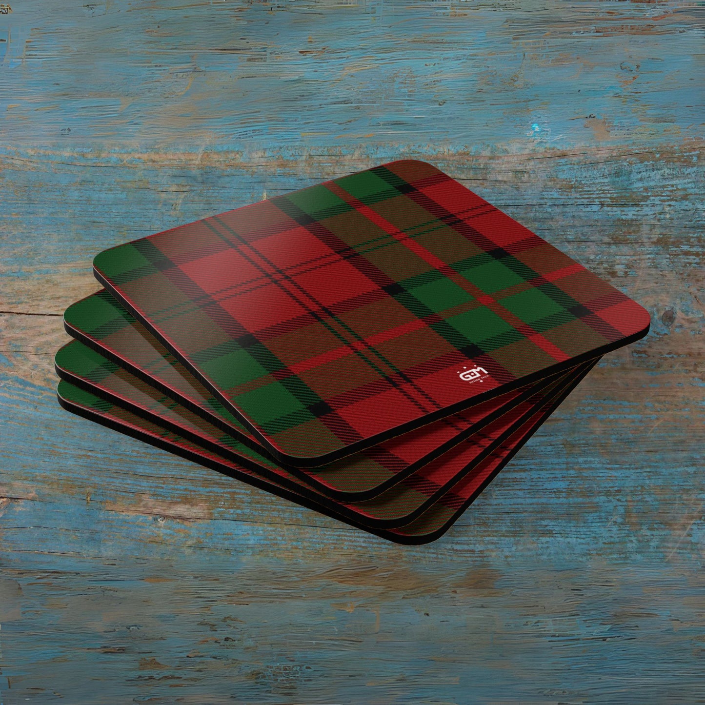 Scottish Tartan Cork Coaster Set (A-F)