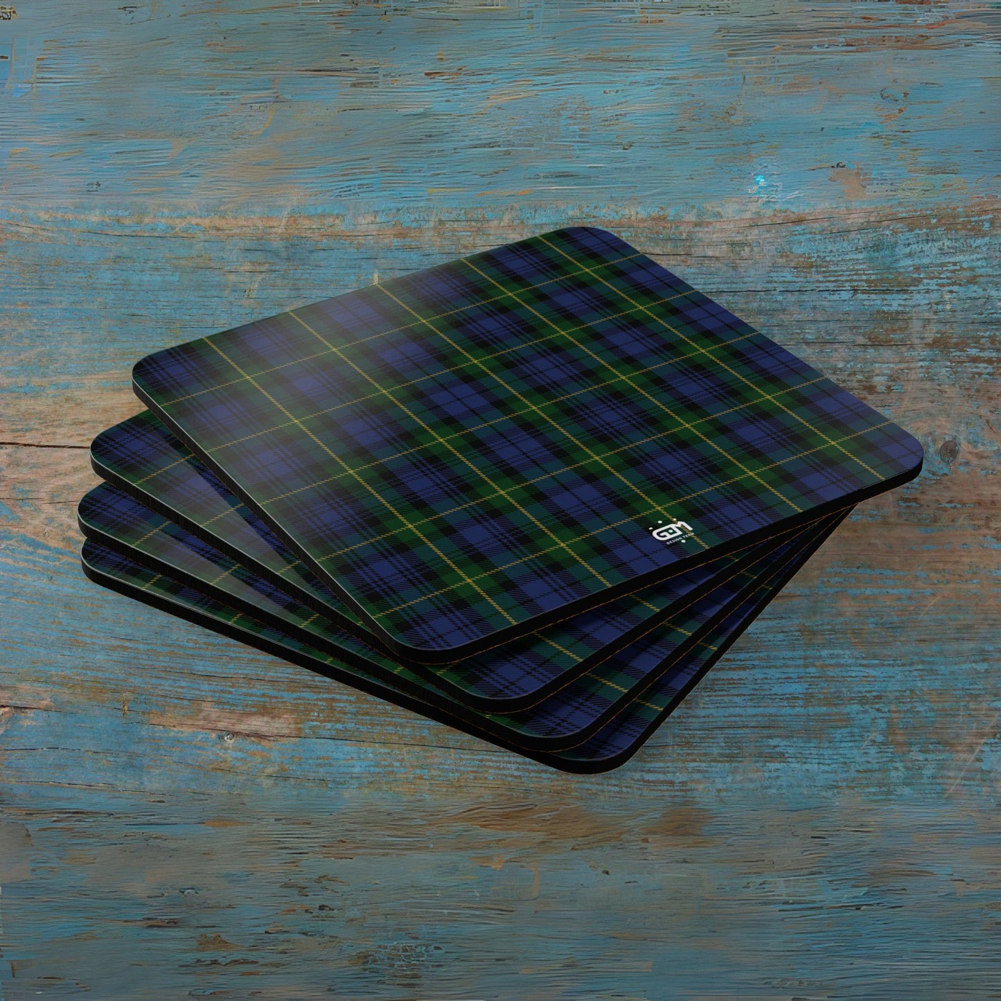 Scottish Tartan Cork Coaster Set (G-L)