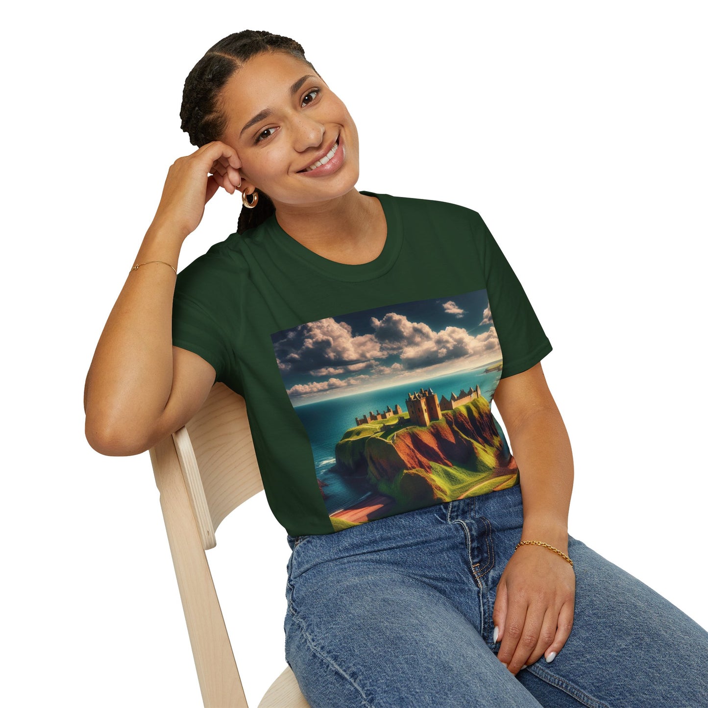 Dunnottar Castle - Stonehaven Softstyle T-Shirt, Unisex Tee, Scottish Landmarks, Various Colours