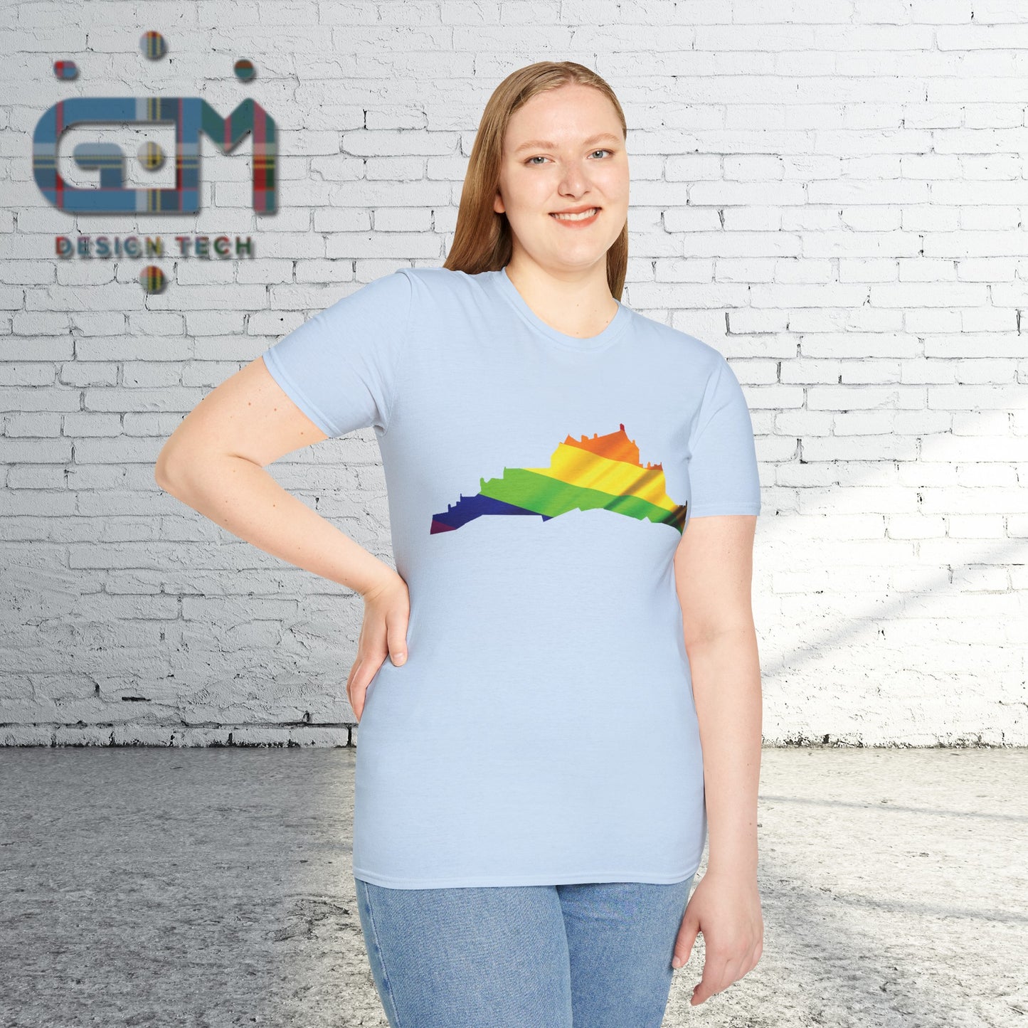 Edinburgh Castle Pride Flag Art Unisex T-Shirt