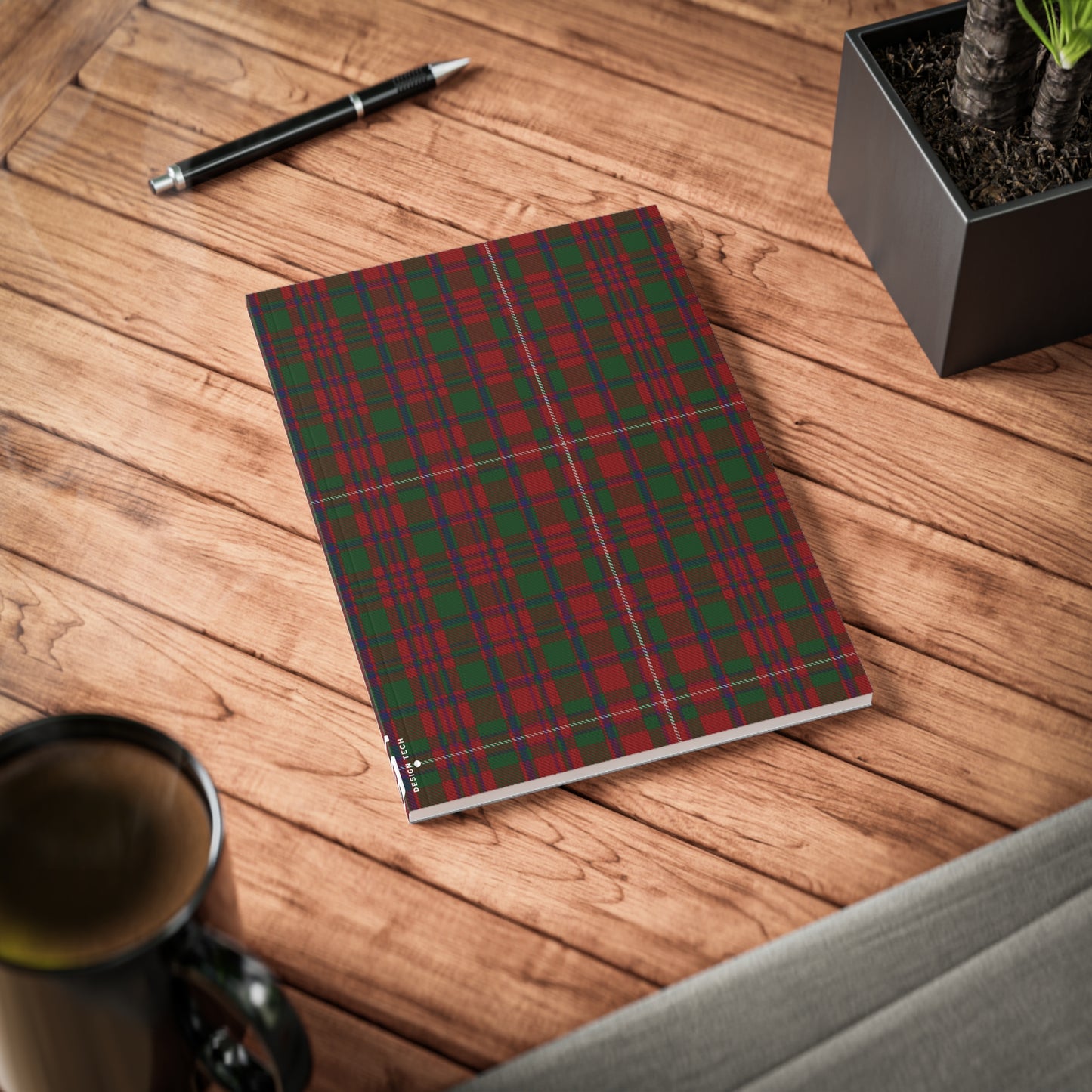 Carnet de notes A5 à couverture souple avec motif tartan écossais - MacKinnon