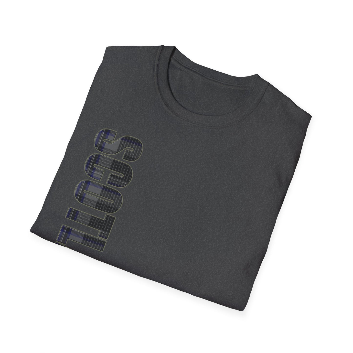 Tartan Scotland Lettrage Softstyle T-shirt unisexe, Hood Tartan Tee