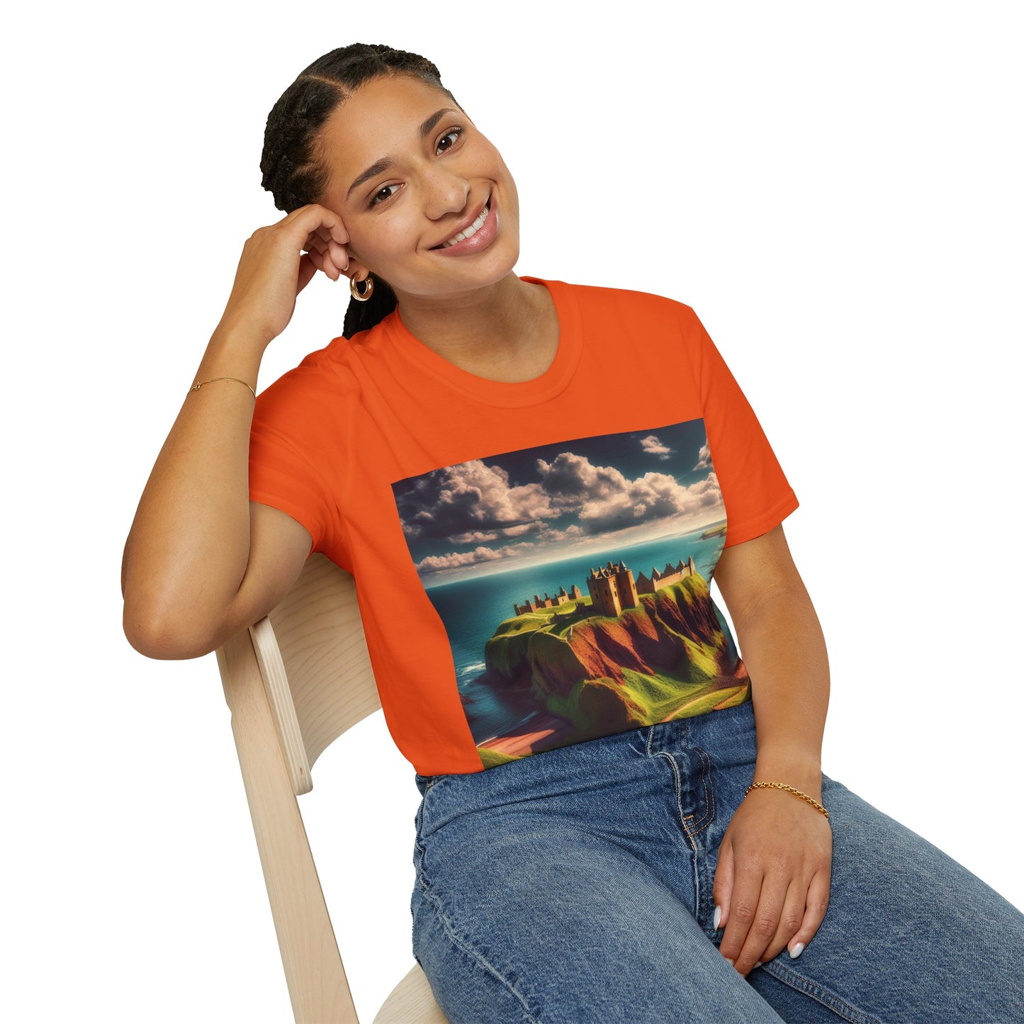 Dunnottar Castle - Stonehaven Softstyle T-Shirt, Unisex Tee, Scottish Landmarks, Various Colours