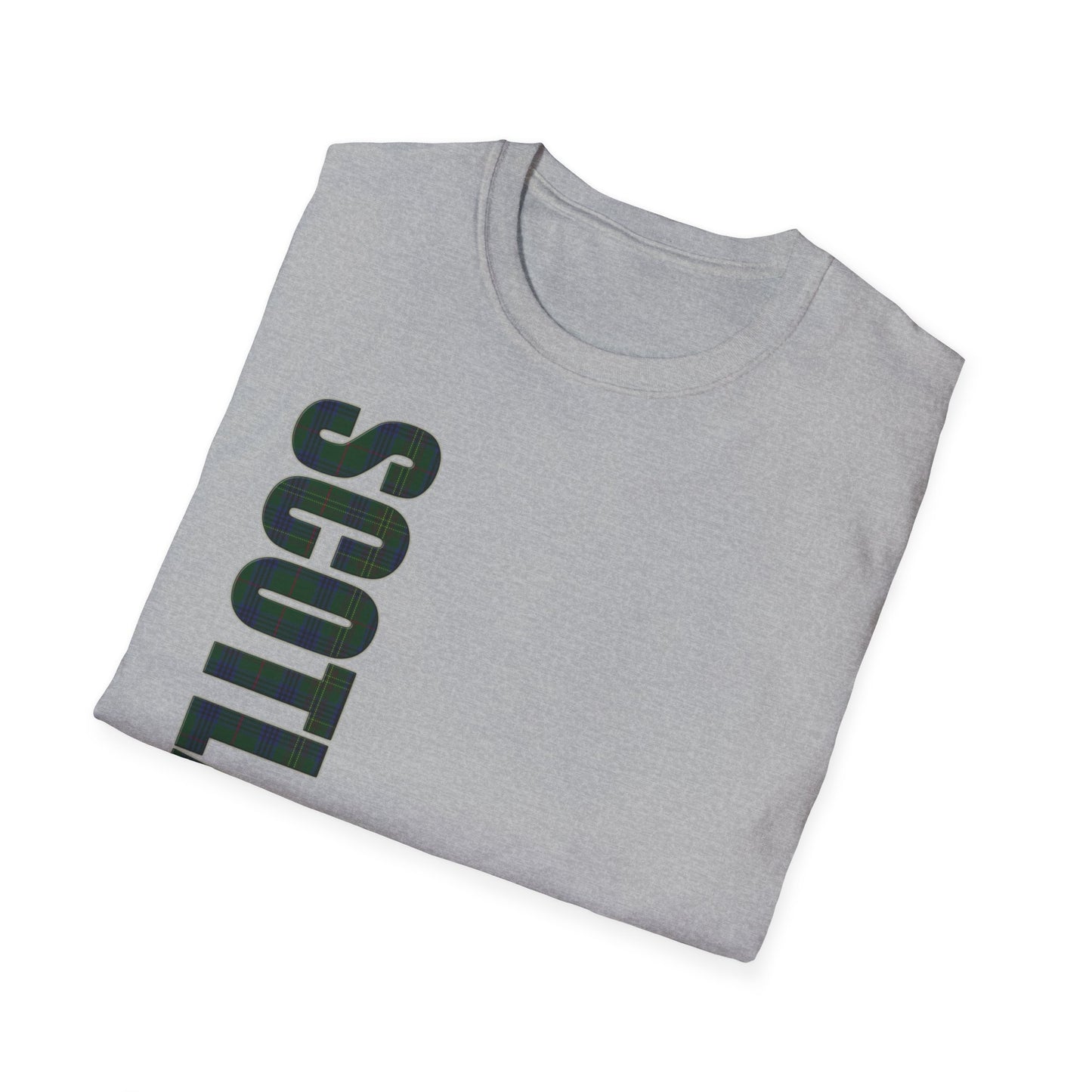 Tartan Scotland Lettrage Softstyle T-shirt unisexe, Kennedy Tartan Tee