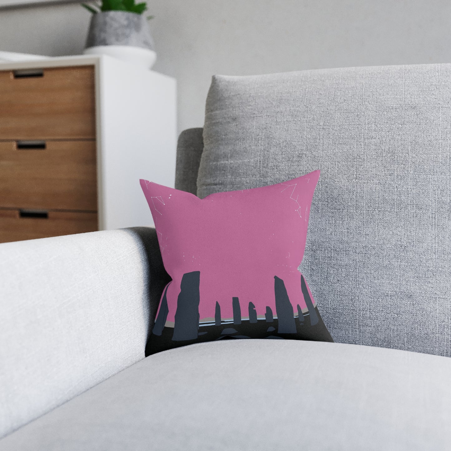 Coussins carrés Scotland Art Silhouette : différentes tailles