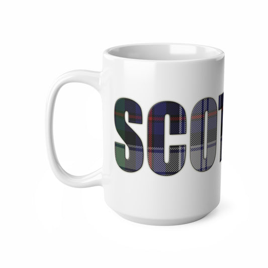 Tasse tartan écossaise – Robe Argyle, tasse à café, tasse à thé, Écosse, blanc