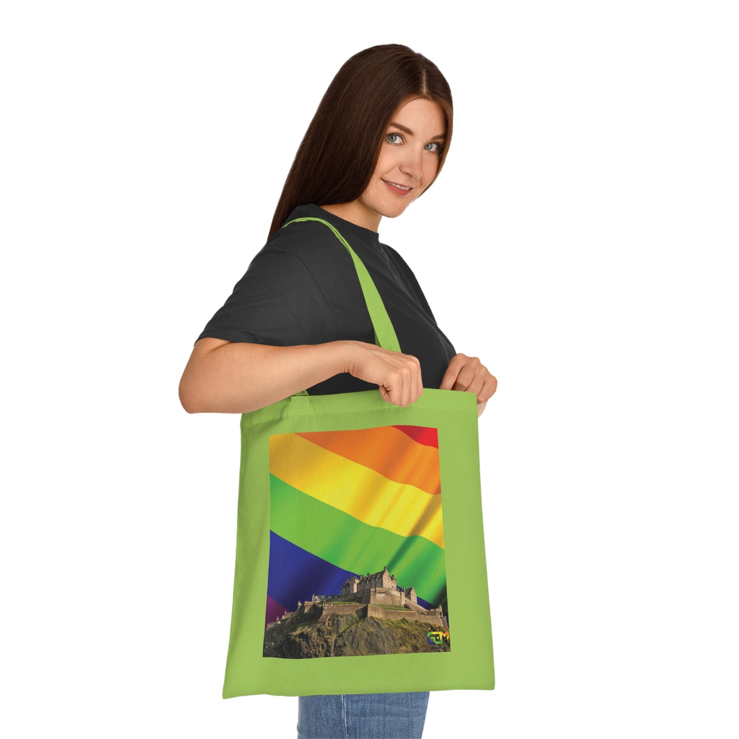 Ciel de drapeau de fierté du château d'Édimbourg Tote bag doublé