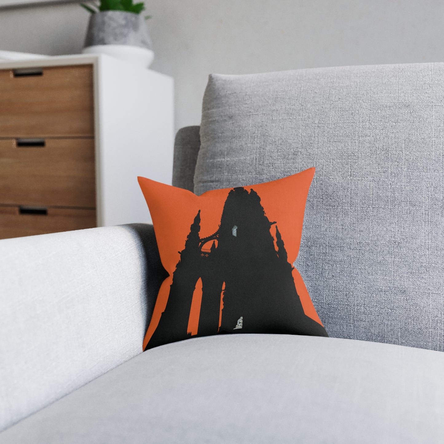Coussins carrés Scotland Art Silhouette : différentes tailles