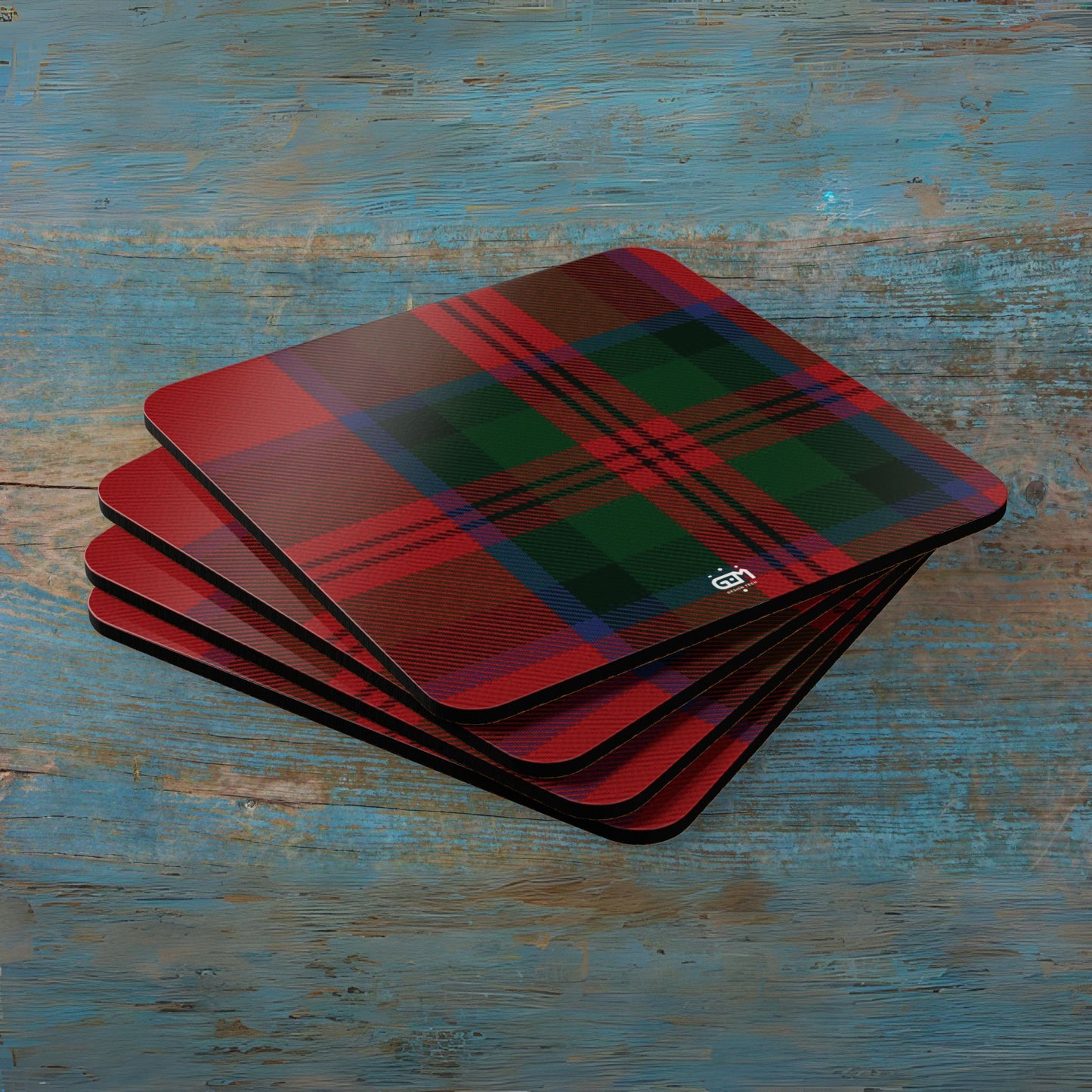 Scottish Tartan Cork Coaster Set (M/Mc/Mac)