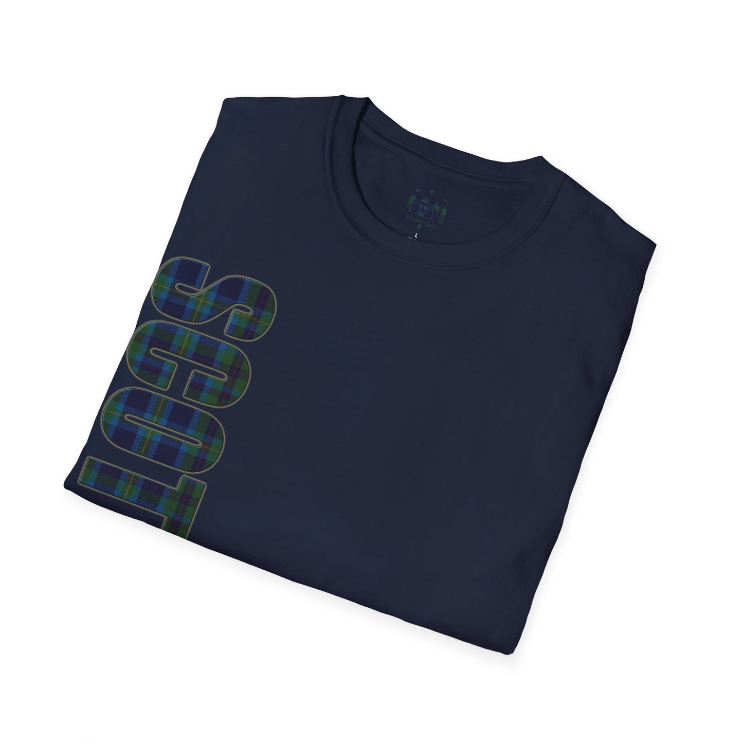 Scotland Lettering Miller Tartan Softstyle T-Shirt, Unisex Tee, Various Colours