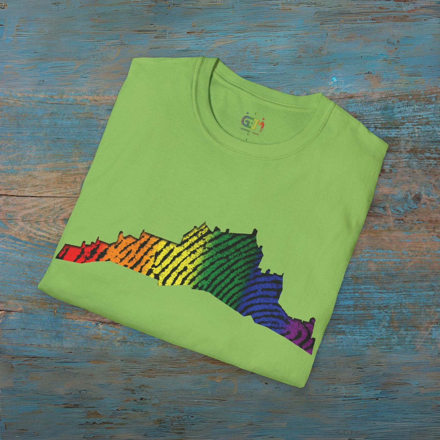 Edinburgh Castle Pride Fingerprint Art Unisex T-Shirt