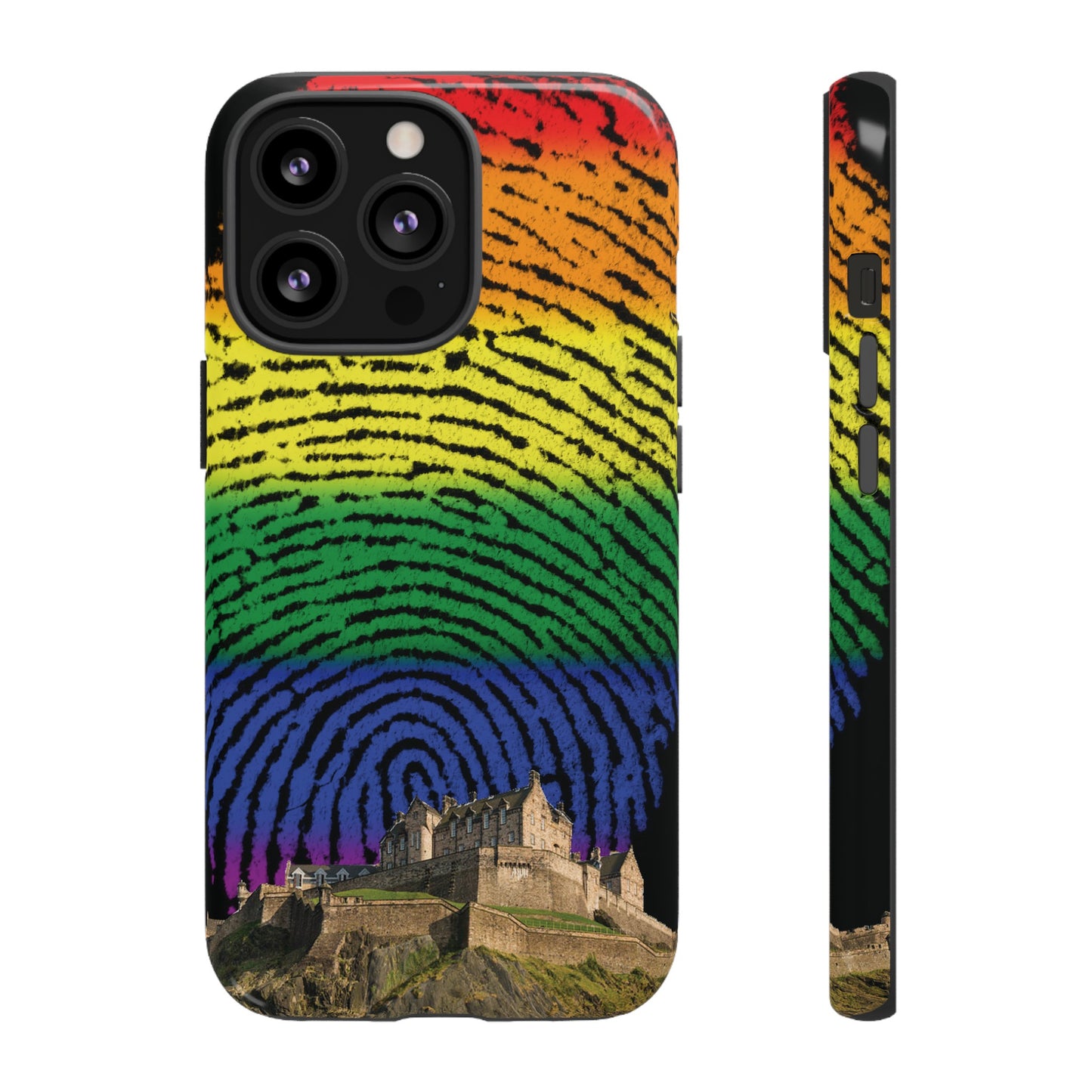 Edinburgh Castle Pride Phone Case - Fingerprint, Various