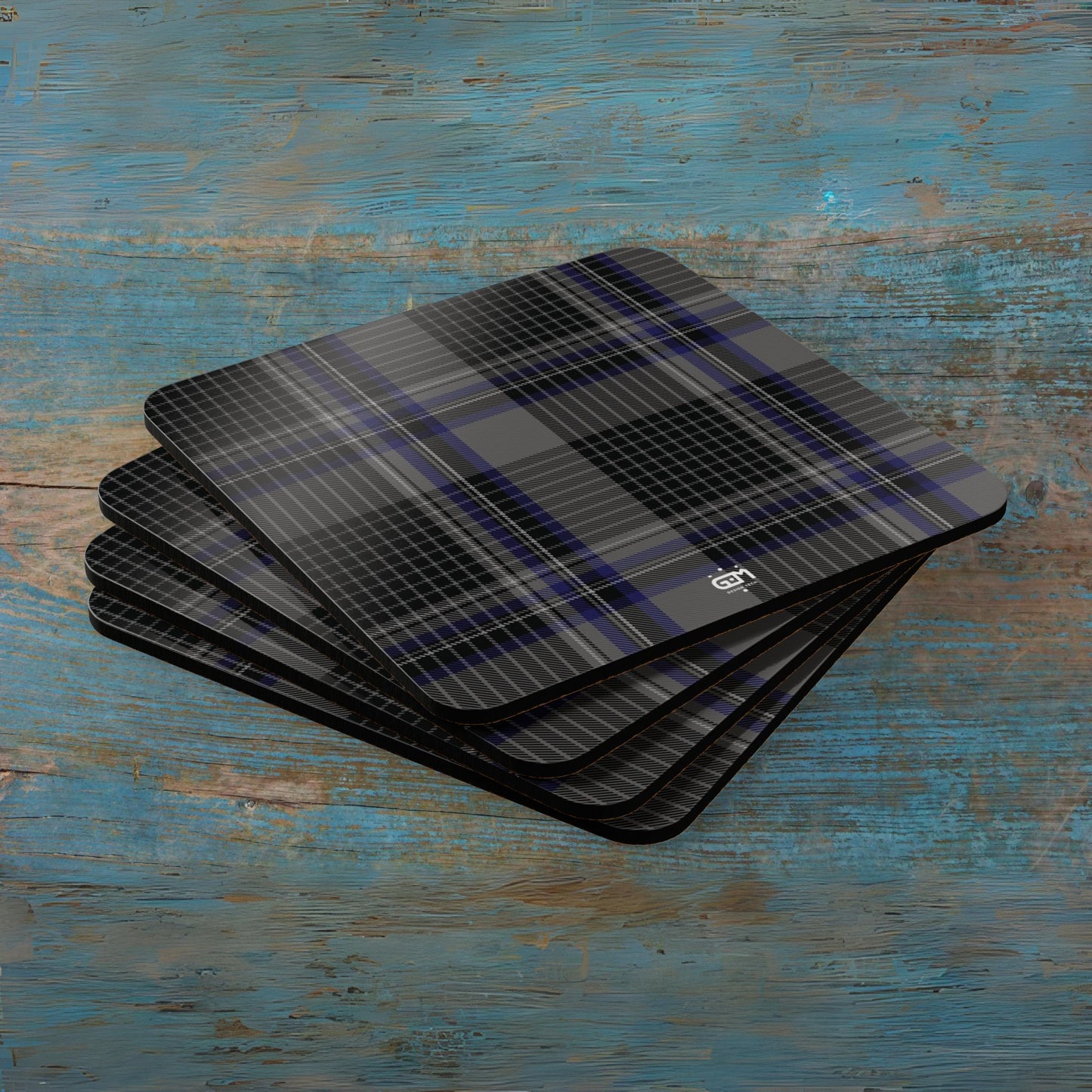 Scottish Tartan Cork Coaster Set (G-L)