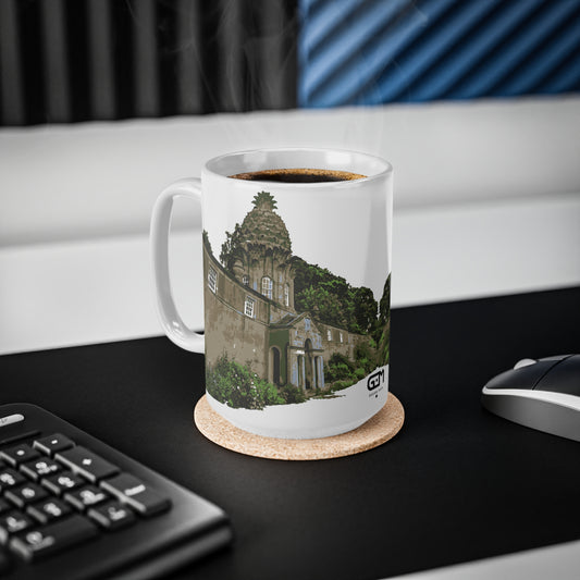 Dunmore Pineapple Art Mug, Tasse à café, Tasse à thé, Écosse, Blanc