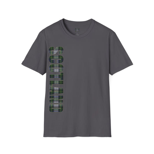 Scotland Lettering Gordon Dress Tartan Softstyle T-Shirt, Tee Unisexe, Différentes couleurs