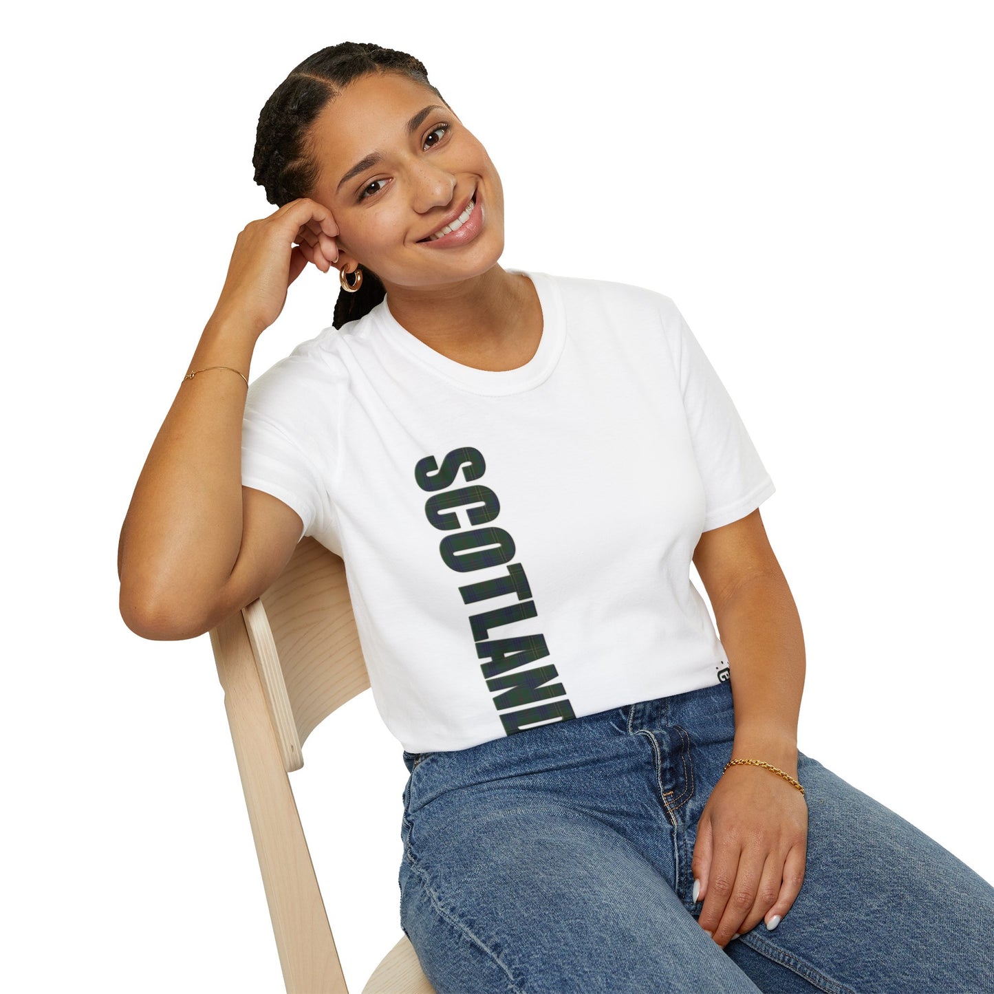 Tartan Scotland Lettrage Softstyle T-shirt unisexe, Kennedy Tartan Tee